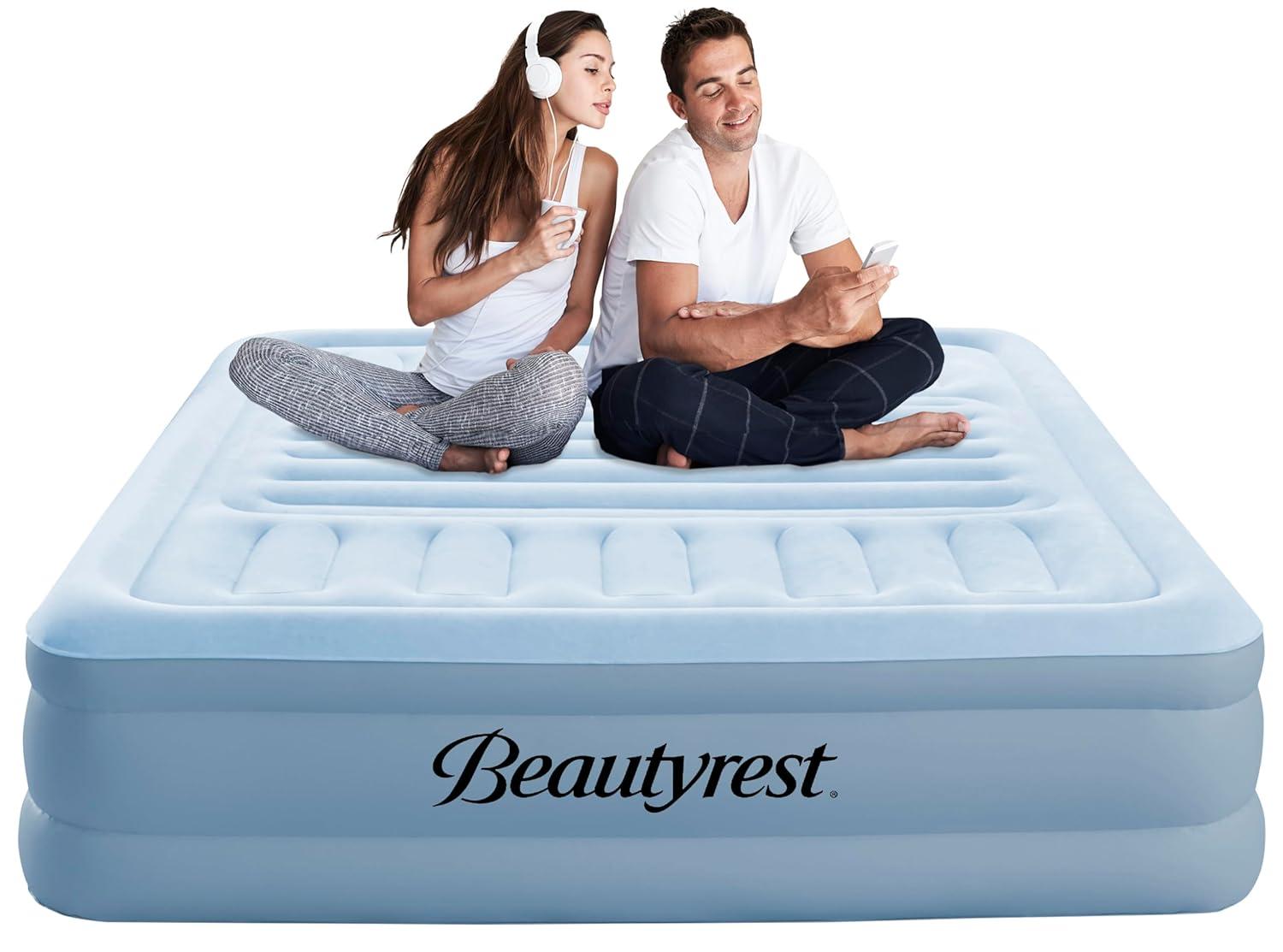Beautyrest Lumbar Supreme 3-Zone Adjustable Air Mattress with Built-in Pump - Queen