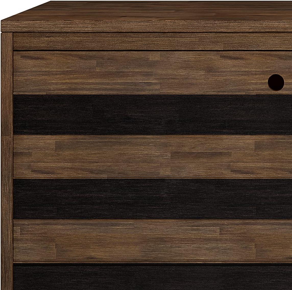Simpli Home Clarkson 60"W Solid Acacia Mid-Century 2-Door Sideboard Buffet with 3 Drawers