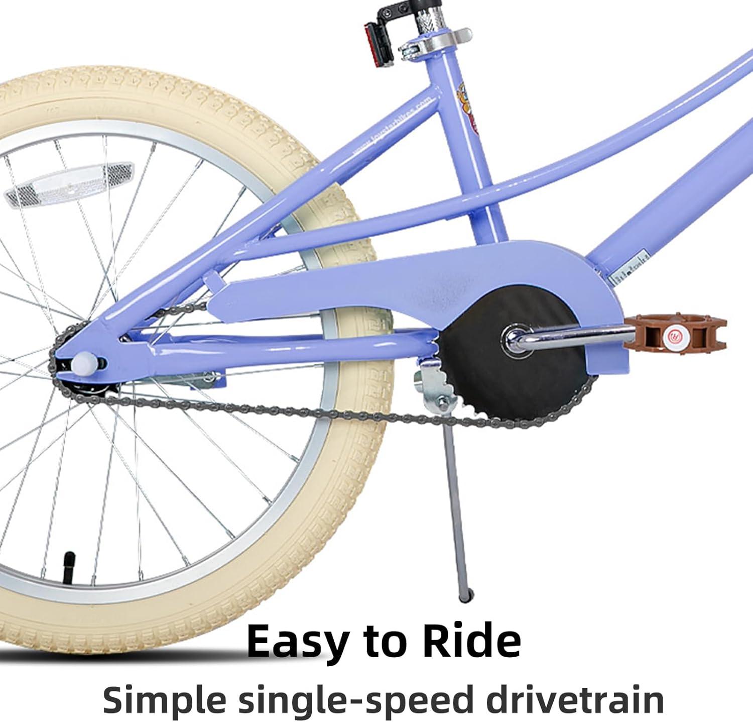 JOYSTAR Girls' 20" Training Wheel Retro Bicycle