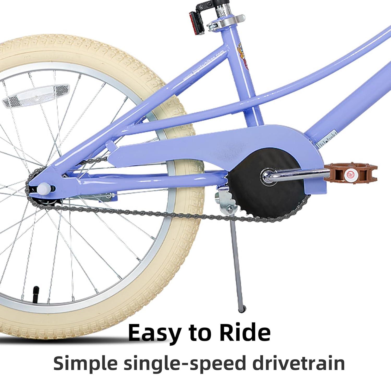 JOYSTAR Girls' 20" Training Wheel Retro Bicycle