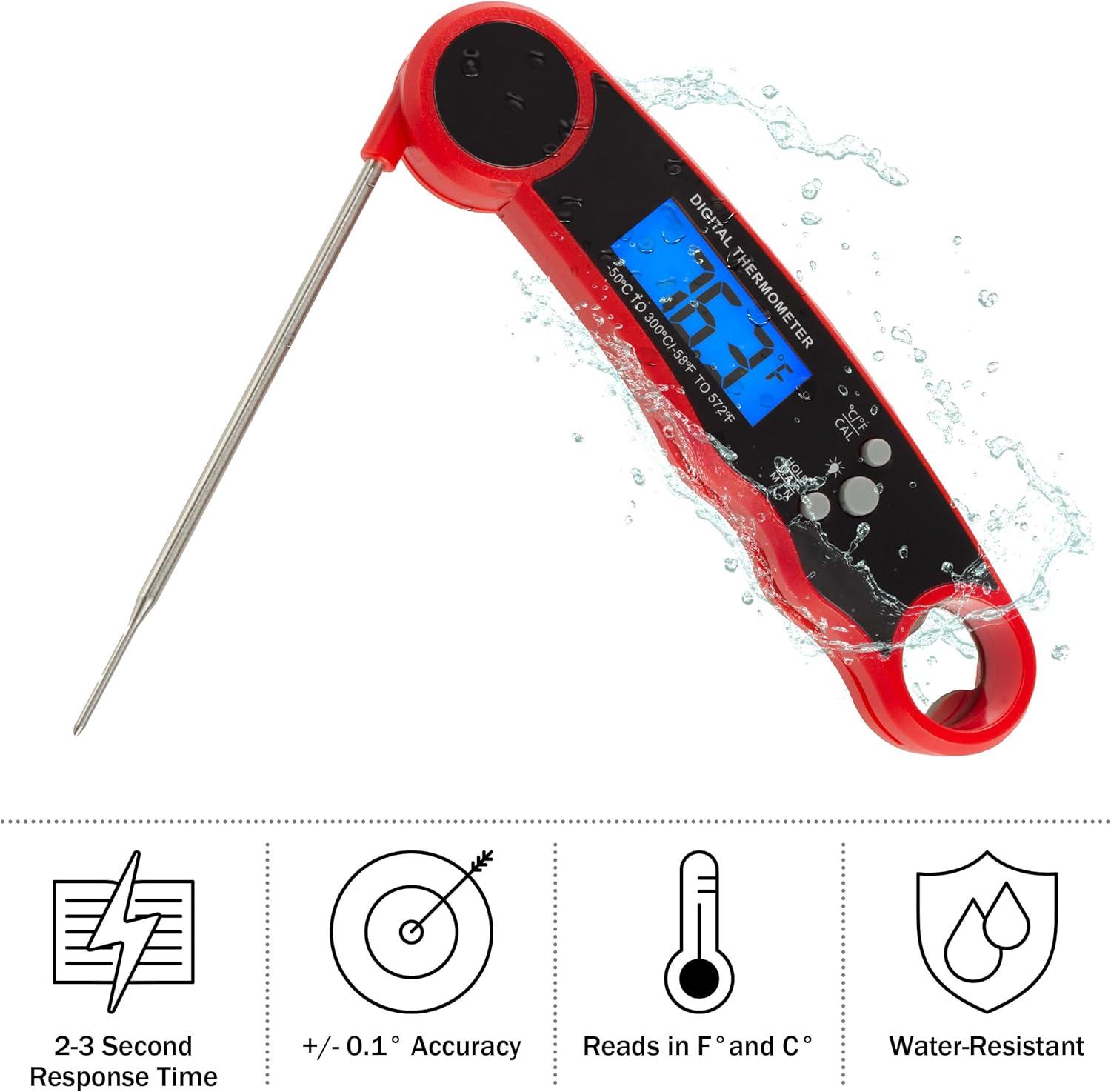 Home-Complete Plastic Water-Resistant Instant Read Digital Food Thermometer