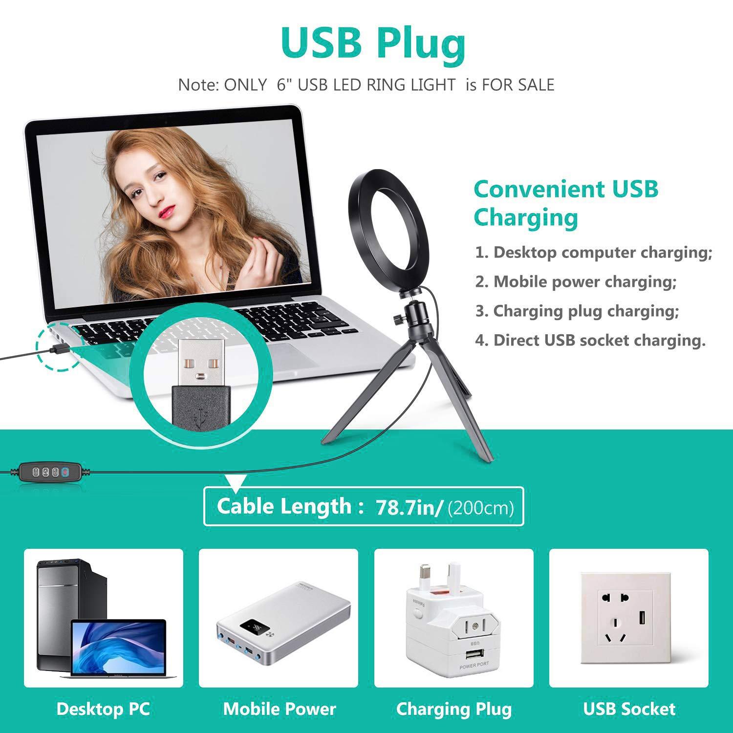 Ring Light OEBLD Dimmable with 3 Light Modes & 10 Brightness Level LED Ring Fill Lights for Phone Live Stream Makeup YouTube Shooting(B(only 10'' Ring Light))