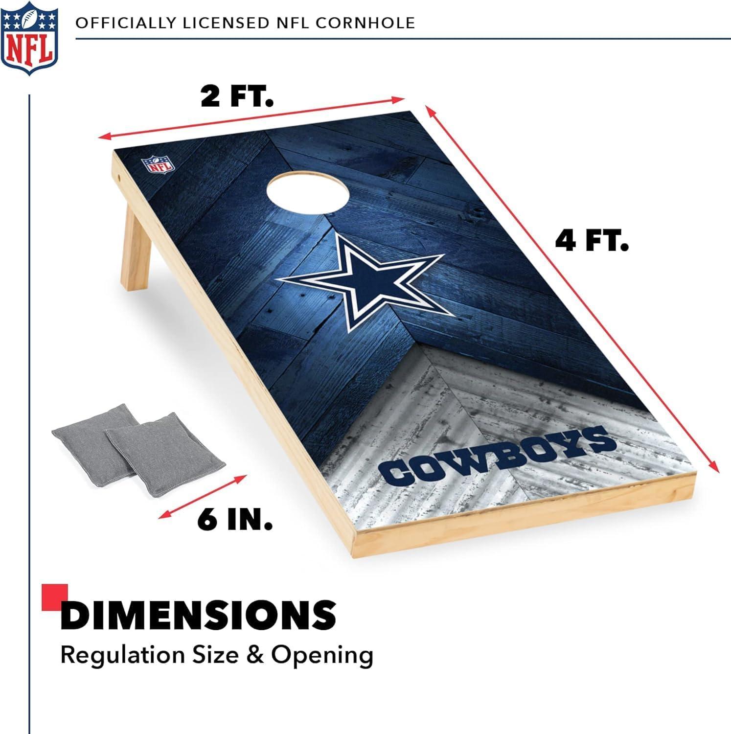 NFL Dallas Cowboys 2'x4' Wood Cornhole Set