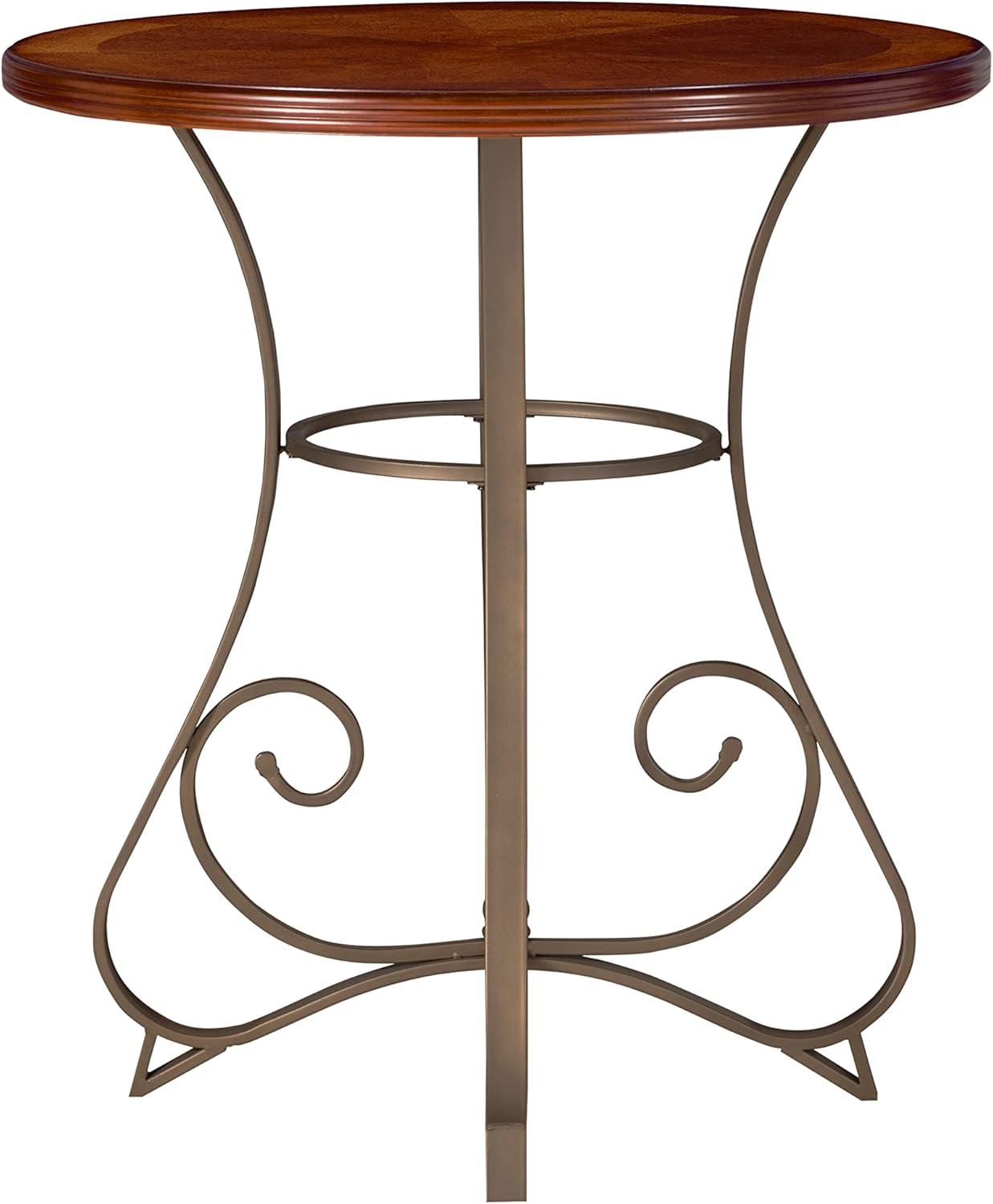 Jefferson 36" Round Wood Top Metal Base Pub Table