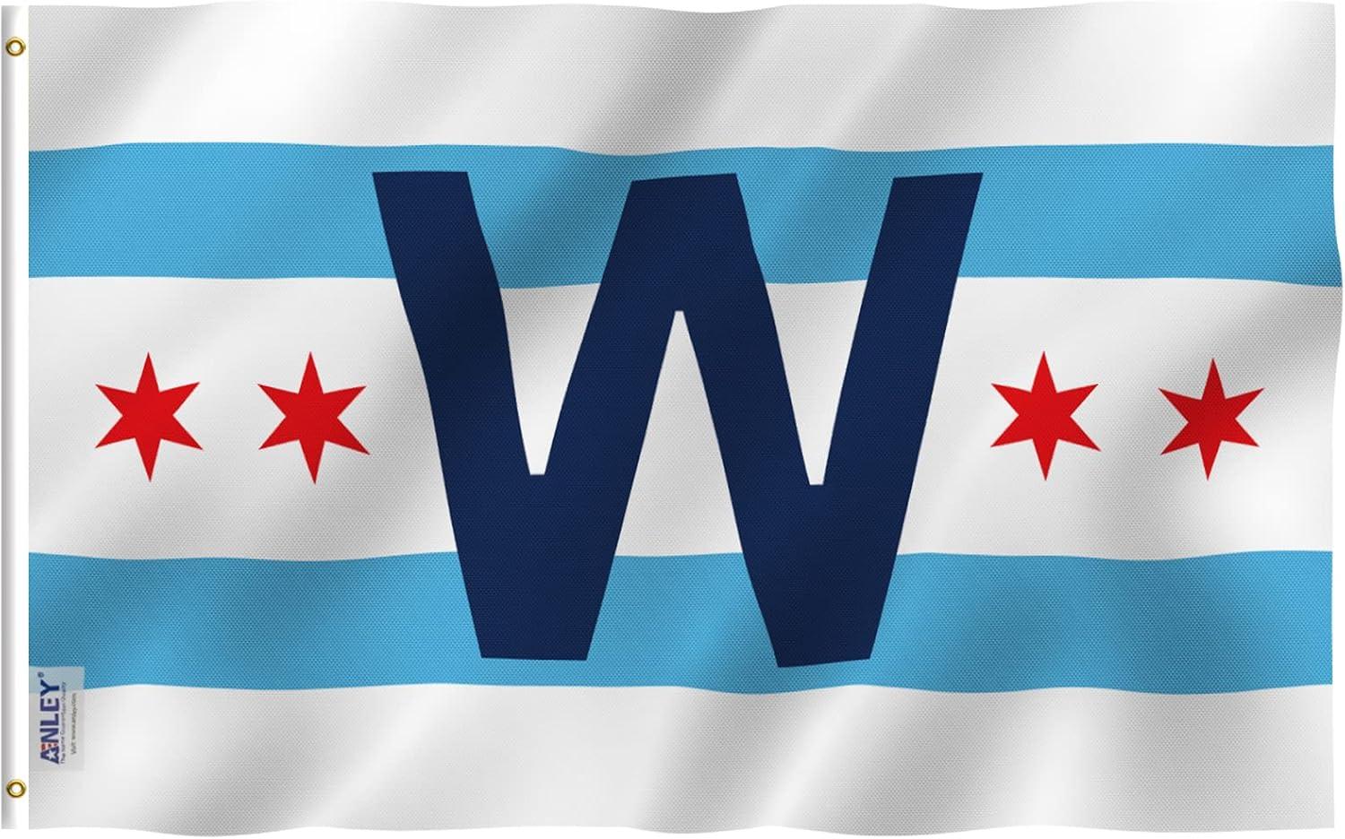 Chicago City Win Combo 3x5 Foot Polyester Flag with Grommets