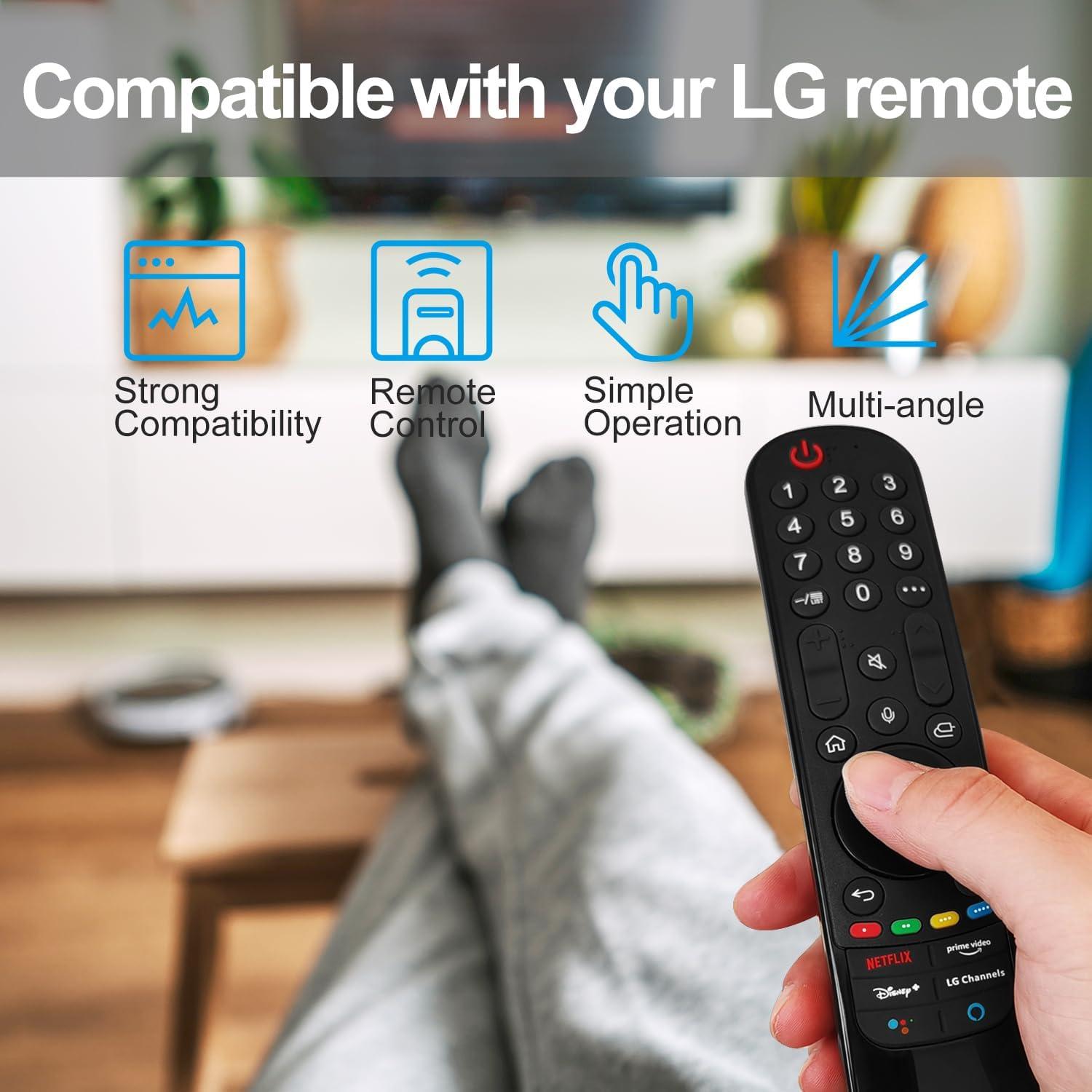 Black Voice Remote Control for LG Smart TV with Pointer and Voice Function