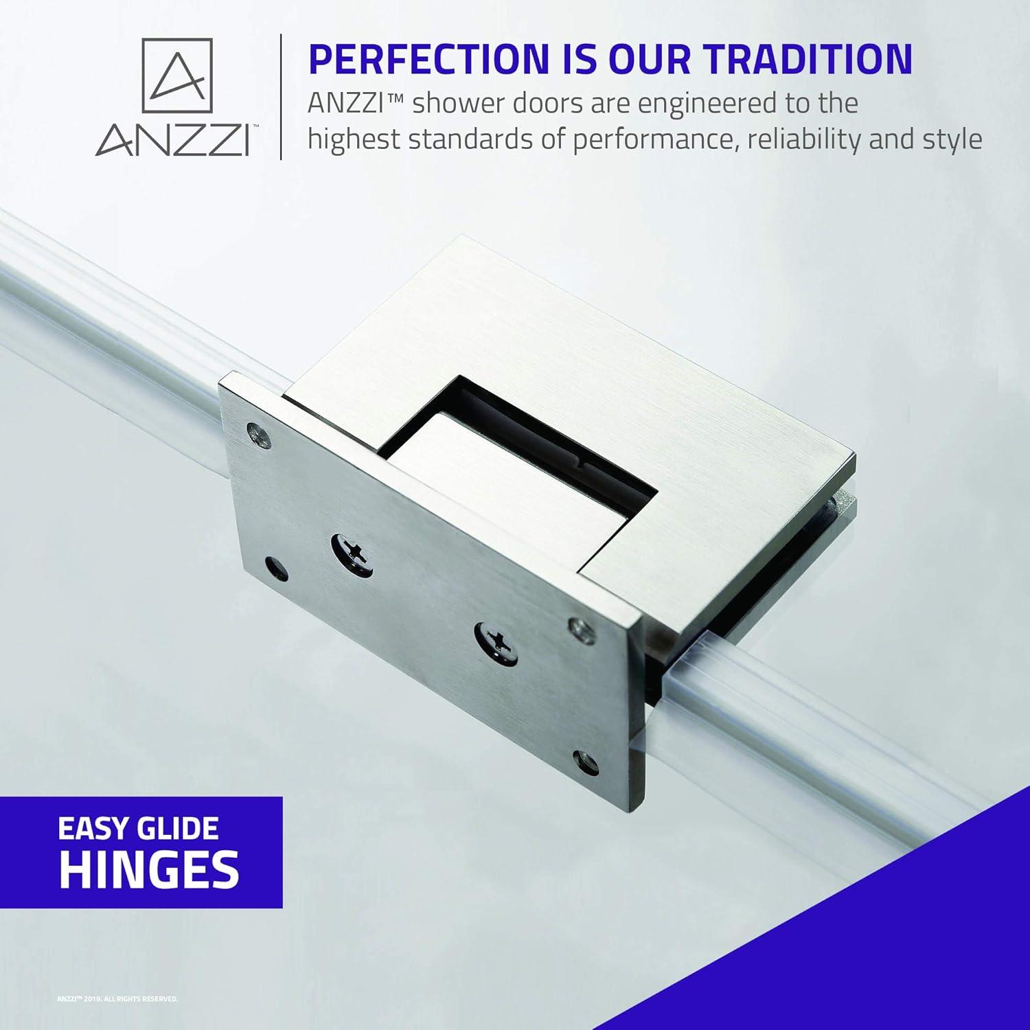 Consort 72" H Hinged Frameless Shower Door