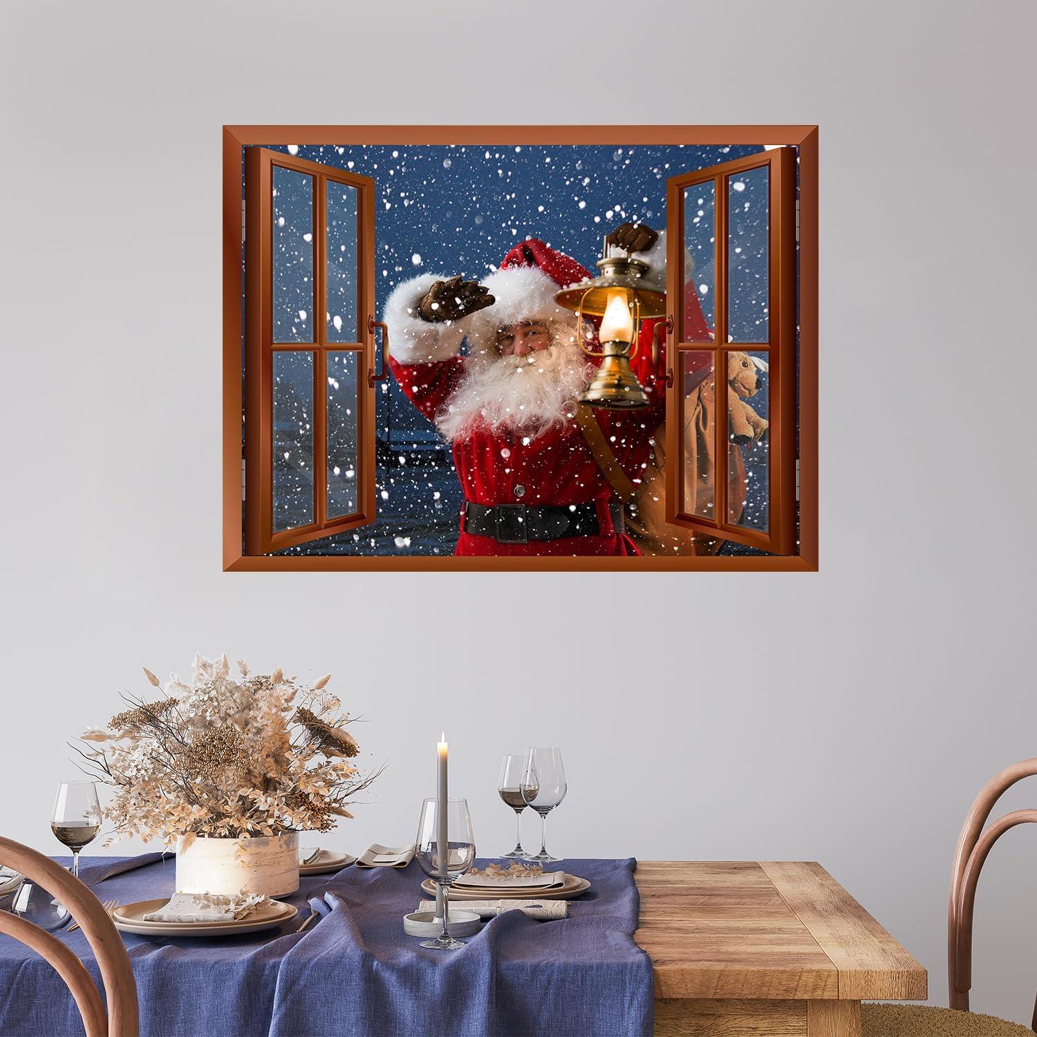 Santa Claus Christmas Eve Self-Adhesive Wall Mural