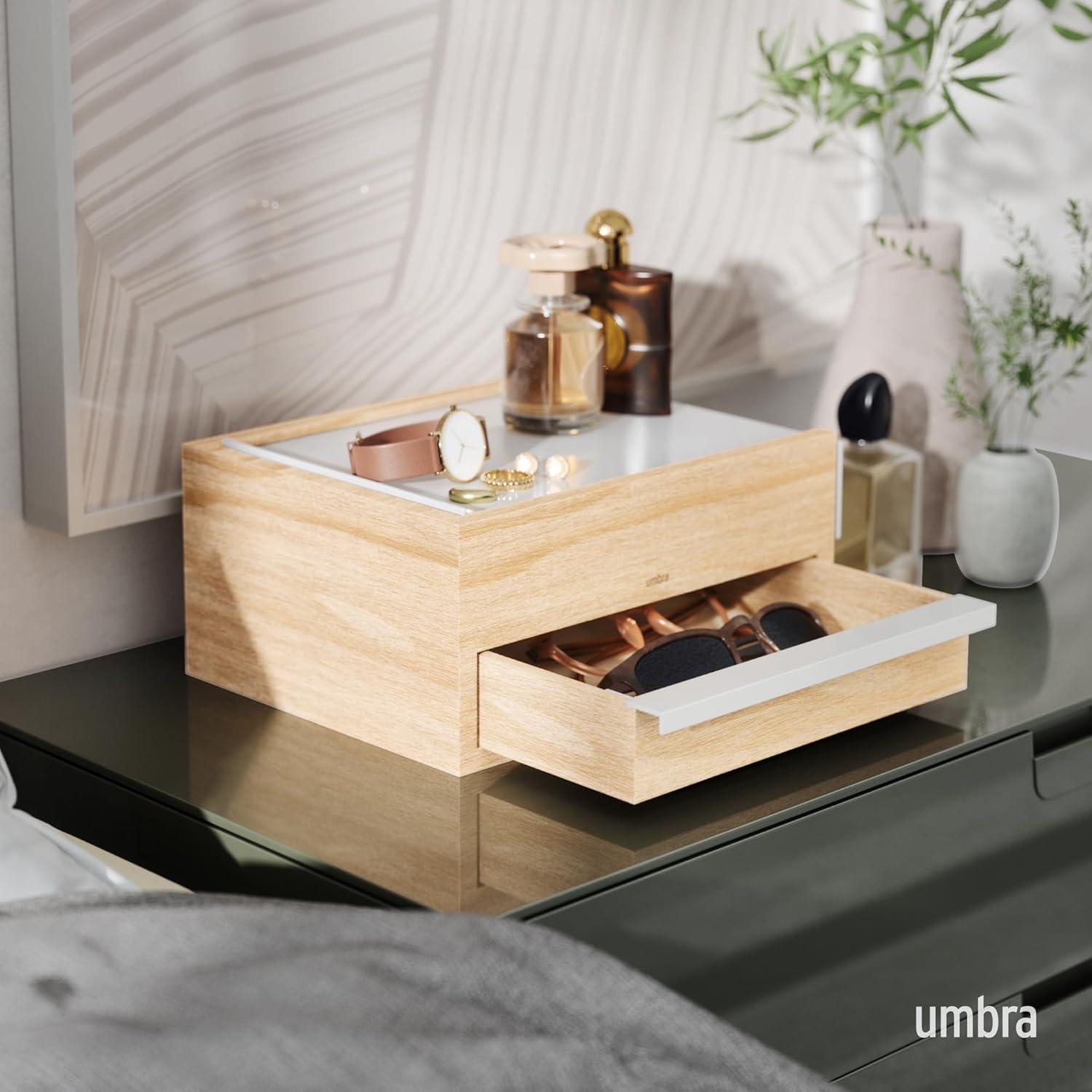 Umbra Stowit White and Neutral Jewelry Box Storage