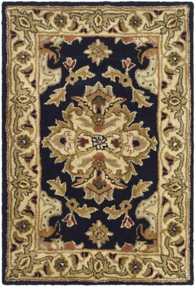 Heritage HG817 Hand Tufted Area Rug - Black/Ivory - 8'x8' - Safavieh.