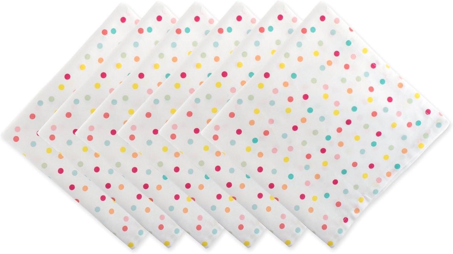 Pastel Multi Polka Dots Cotton Napkin Set of 6