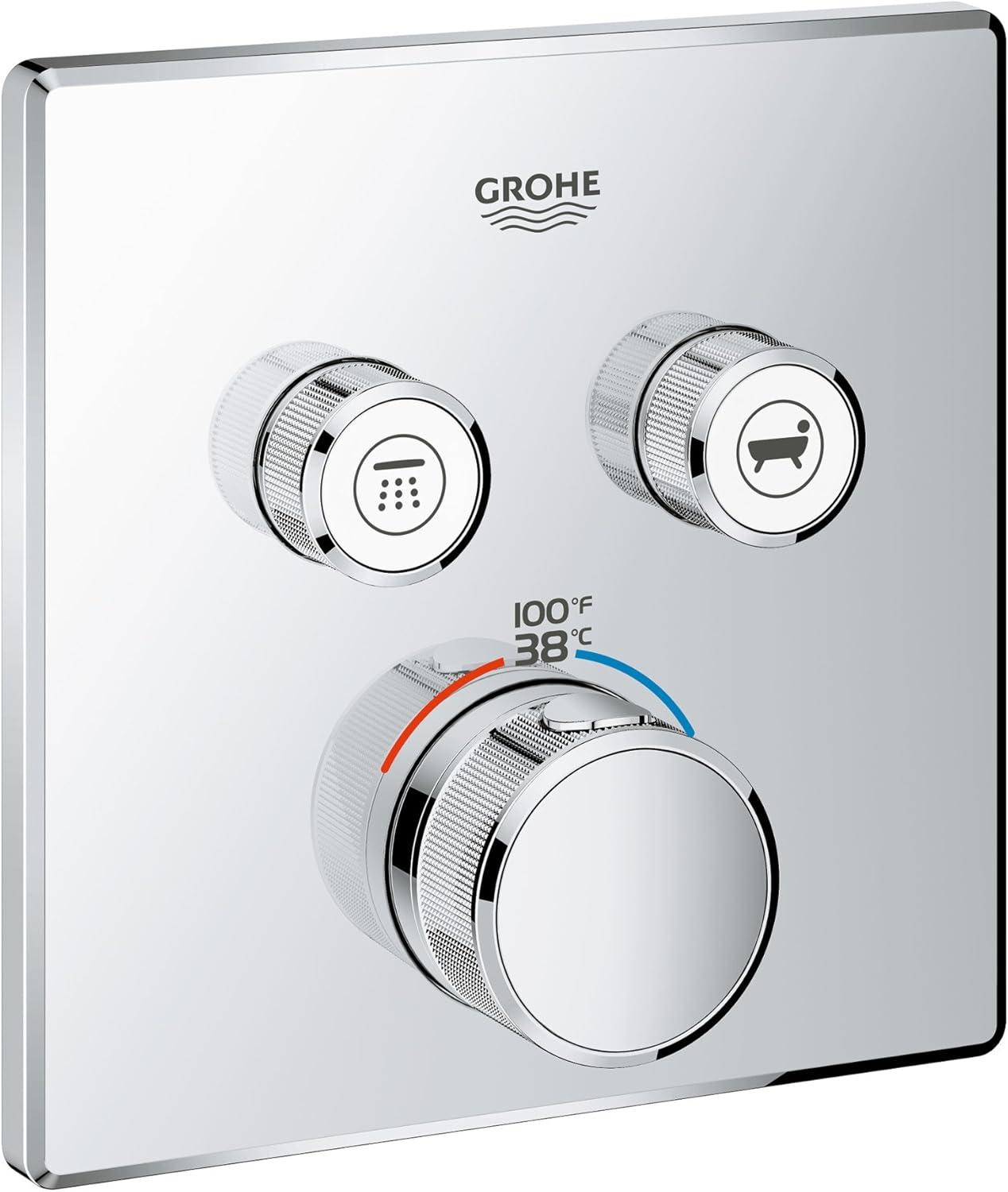 Grohtherm® SmartControl Dual Function Thermostatic Trim with Control Module