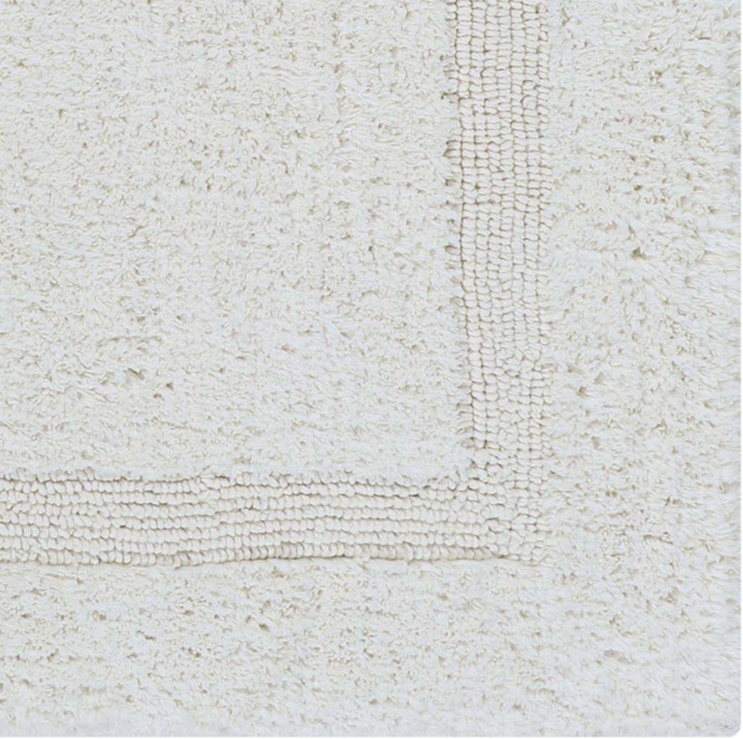 Ivory Cotton Tufted Reversible Bath Rug 24" x 40"