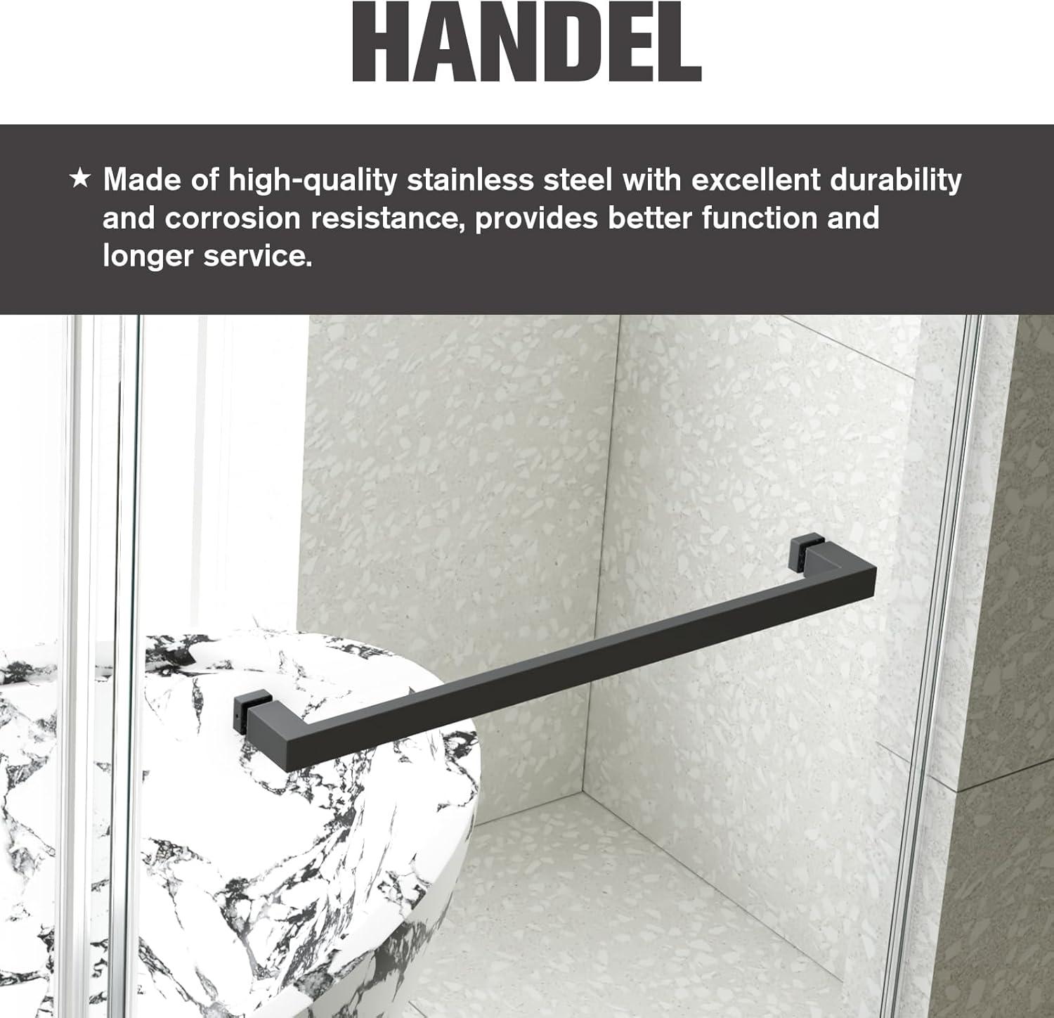 Dimorphos 56-60"W x 76"H Frameless Double Sliding Shower Door with 10mm Tempered Glass Door 11DD161822LL