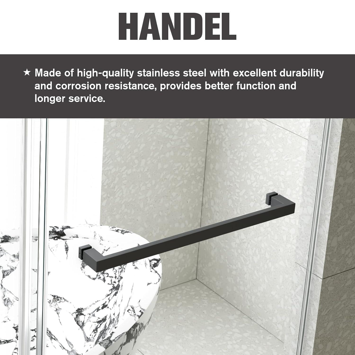 Dimorphos 56-60"W x 76"H Frameless Double Sliding Shower Door with 10mm Tempered Glass Door 11DD161822LL