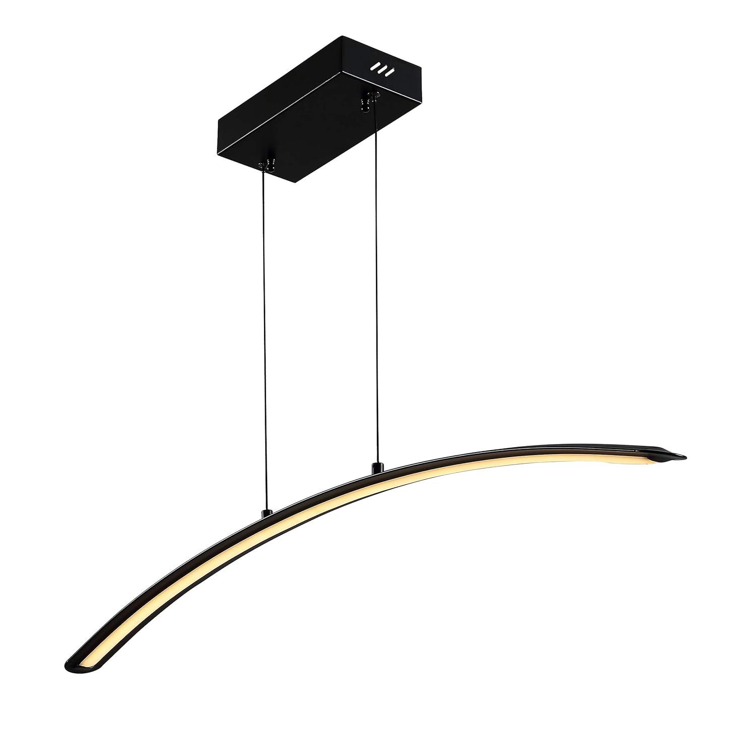JONATHAN Y Roxanna 41.5" Dimmable Adjustable Integrated LED Metal Linear Pendant, Black