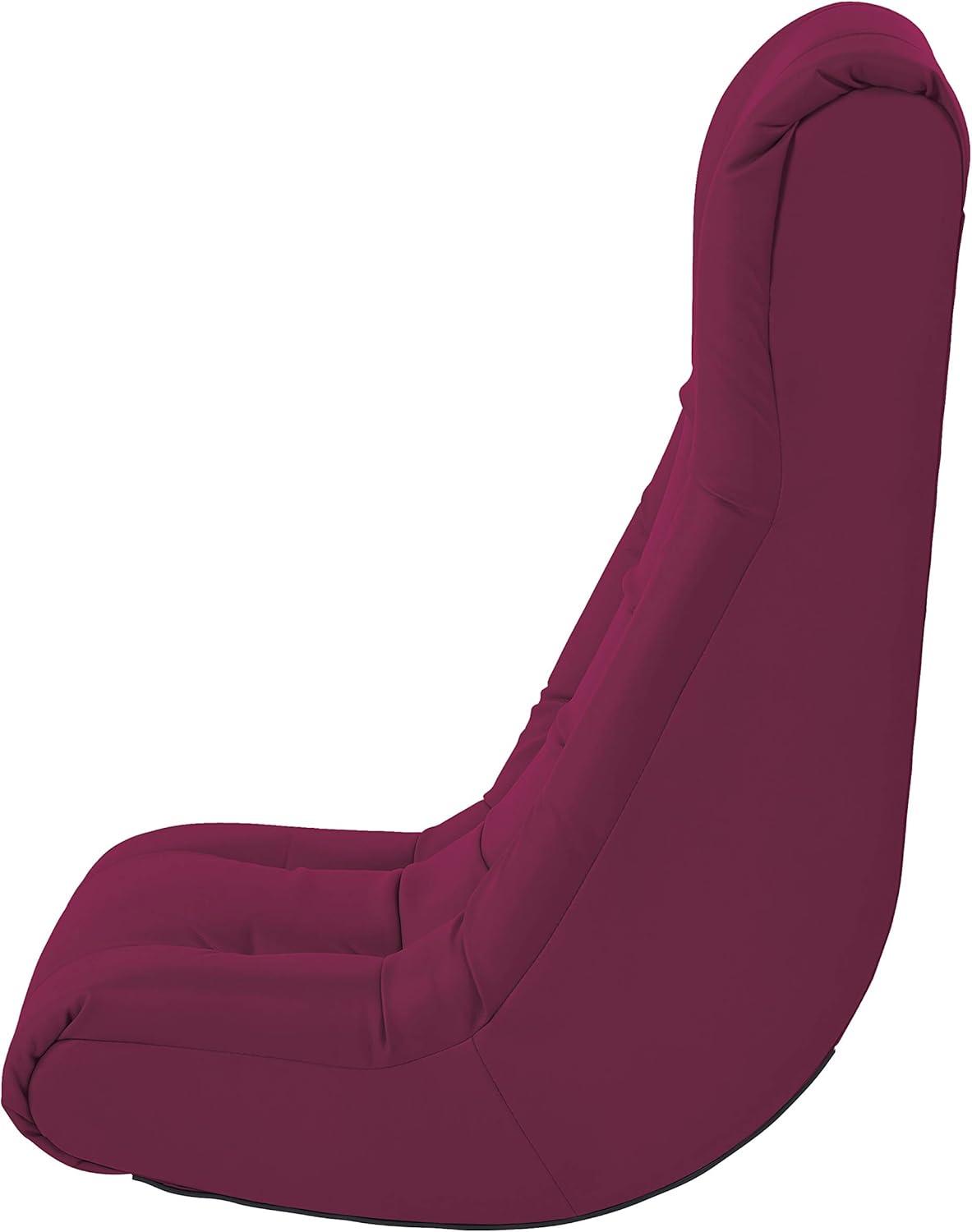 Raspberry Tufted Foam Rocker Recliner for Kids, Teens, and Adults