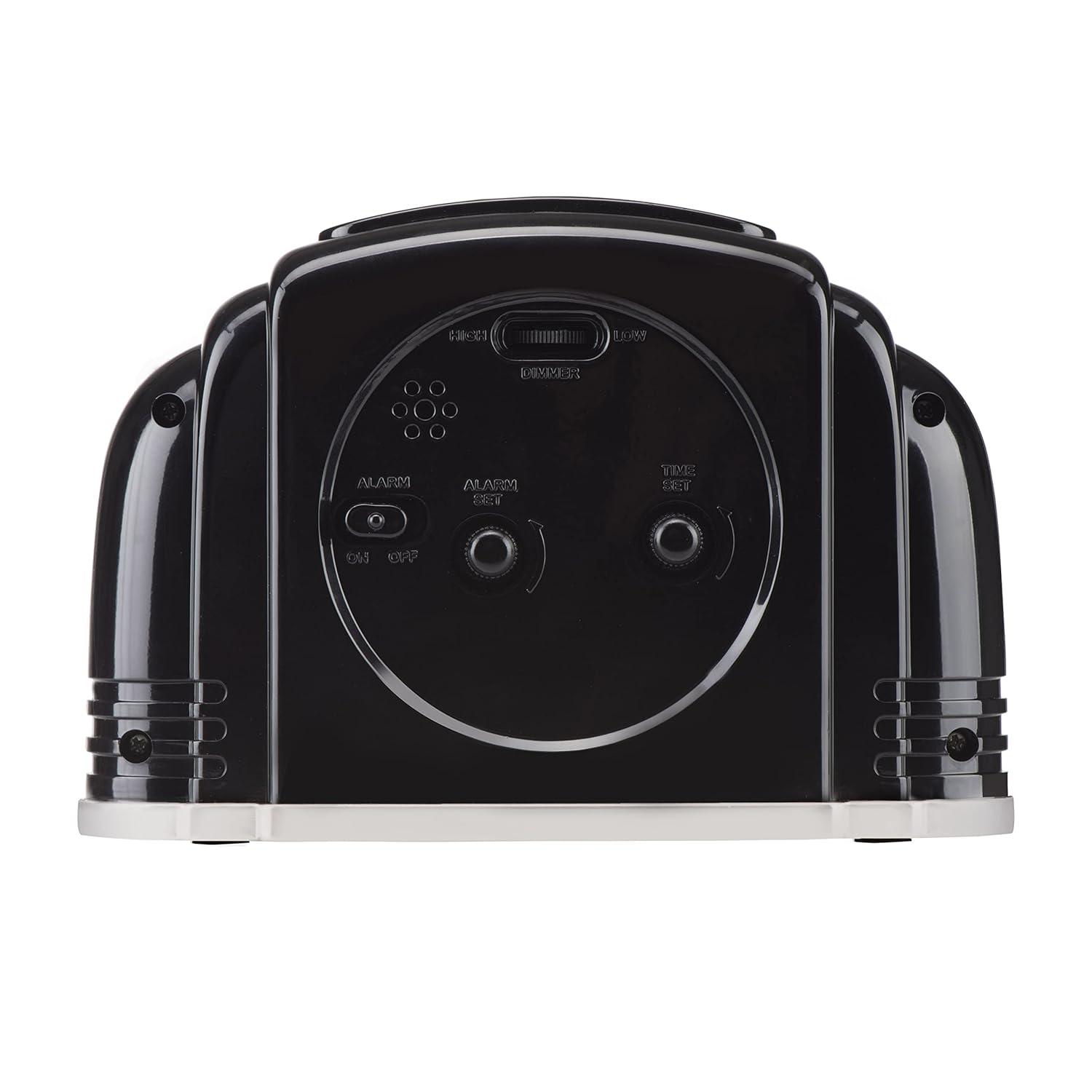 Crosley Analog Quartz Movement / Crystal Tabletop Clock with Alarm in Black