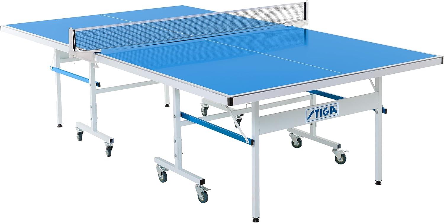 XTR Blue Aluminum Folding Outdoor Table Tennis Table with Net