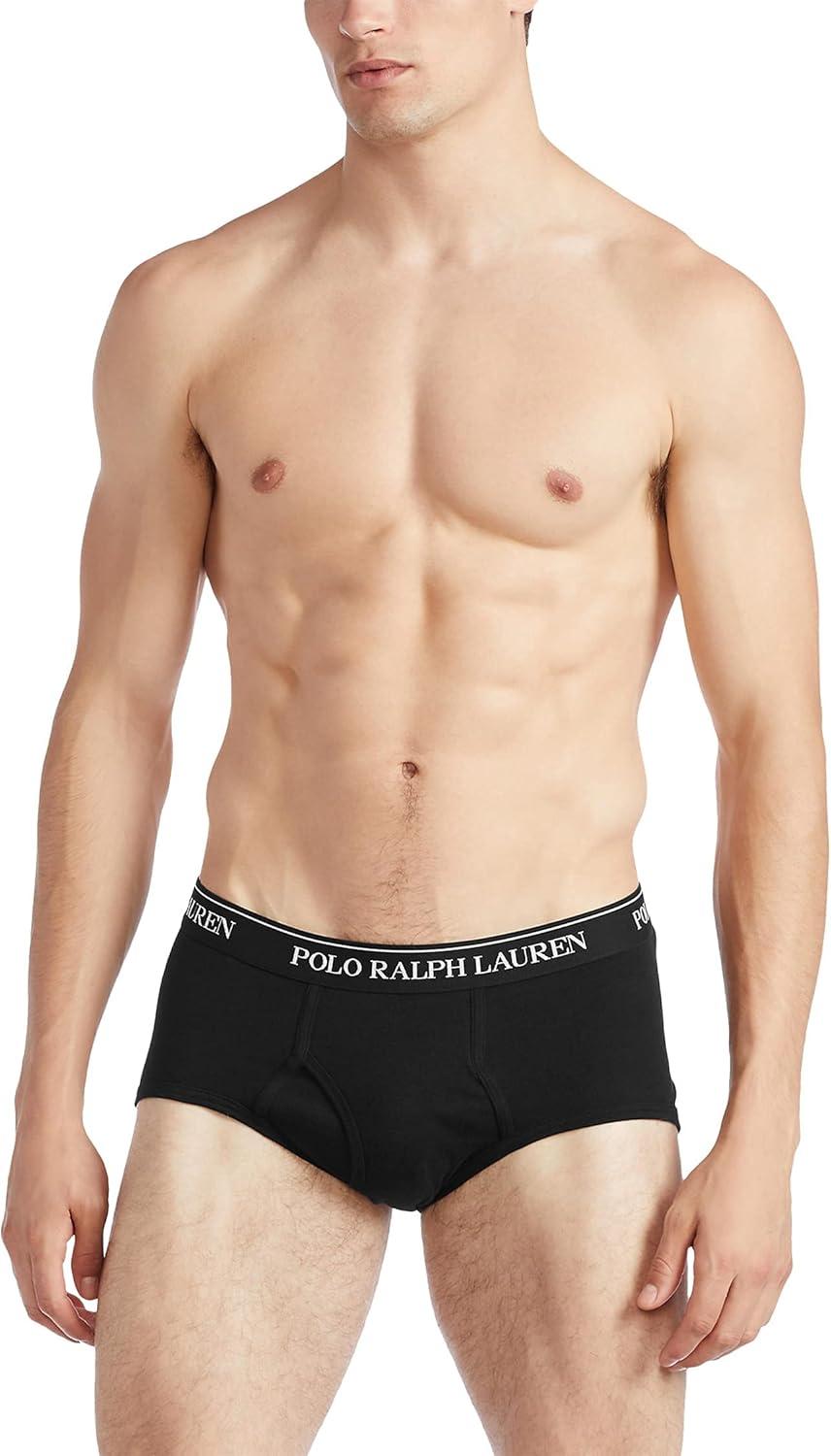 Large Black Cotton Regular Fit Briefs