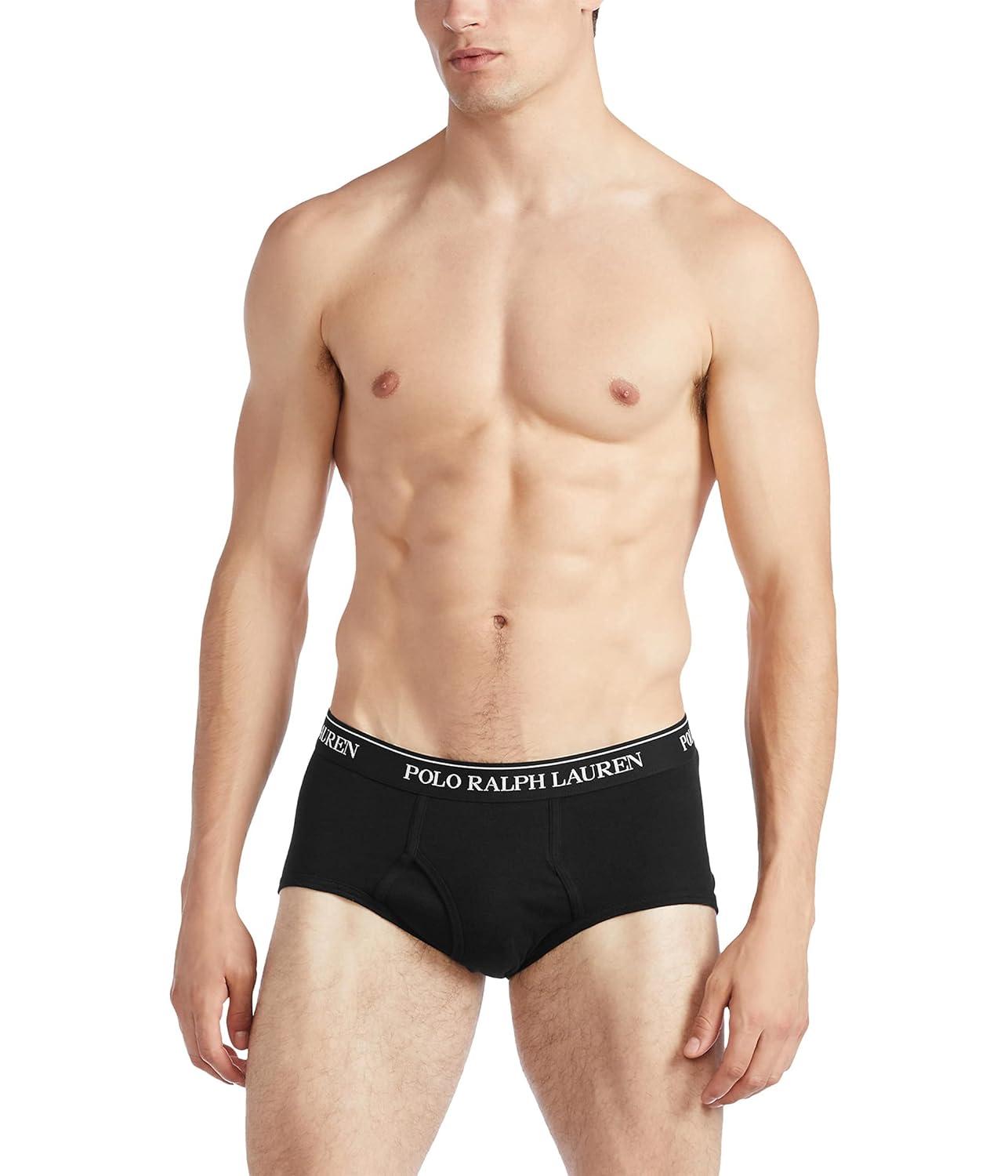 Large Black Cotton Regular Fit Briefs