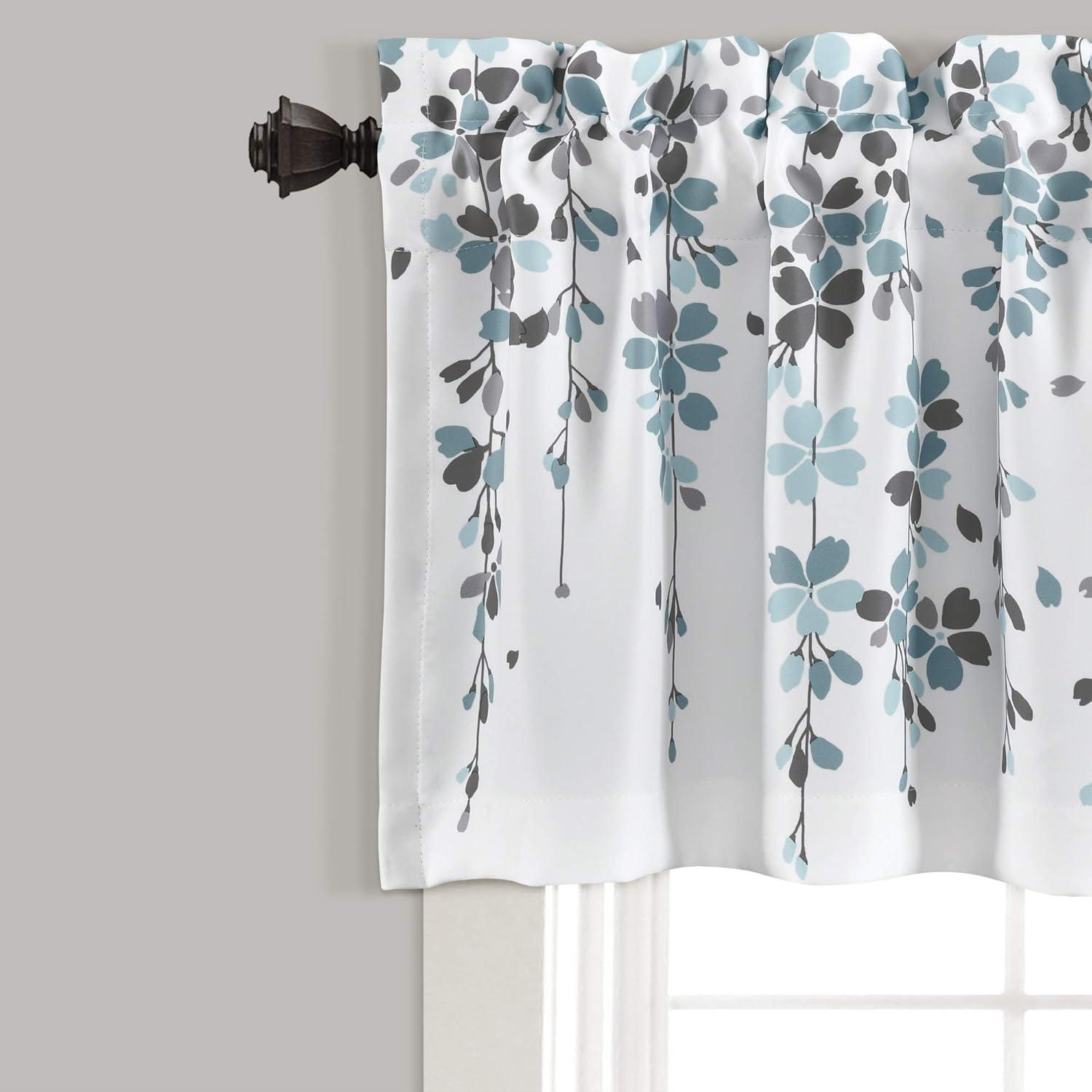 Floral Tailored 52'' W Window Valance