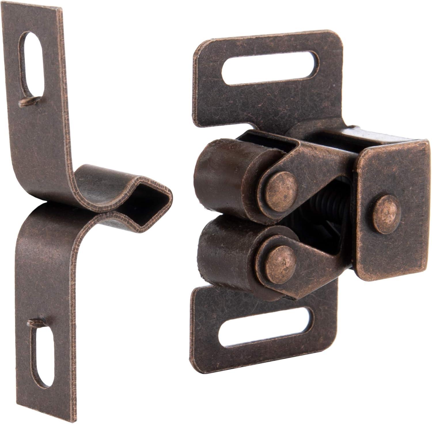 GeSHOP  RV Cabinet Door Latch | Drawer Catch | Rubbed Bronze | Cupboard Roller Latch (5-Pack)