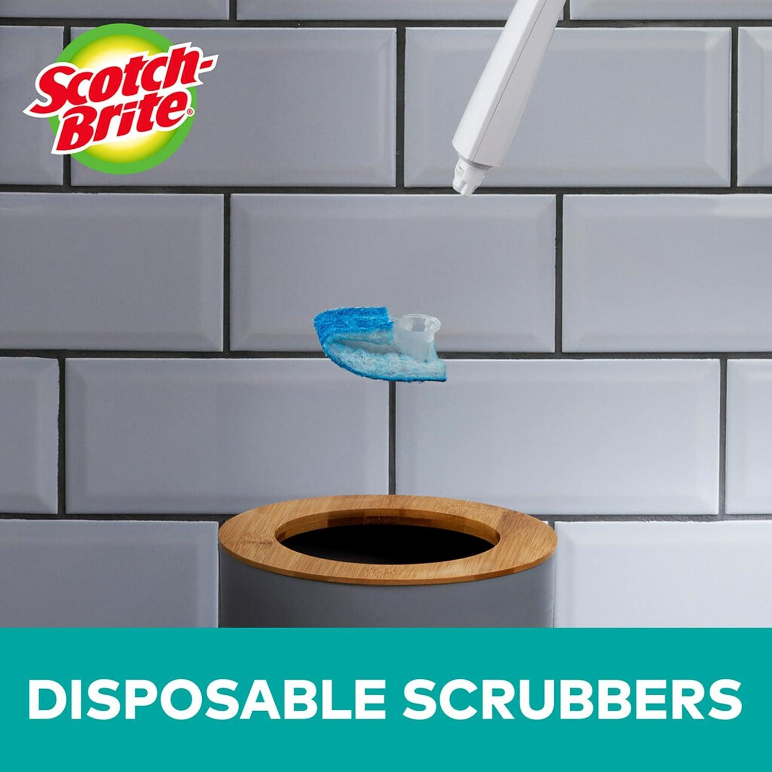 Scotch-Brite Disposable Toilet Scrubber Cleaning System, 1 Wand/ 5 Refill Sponges