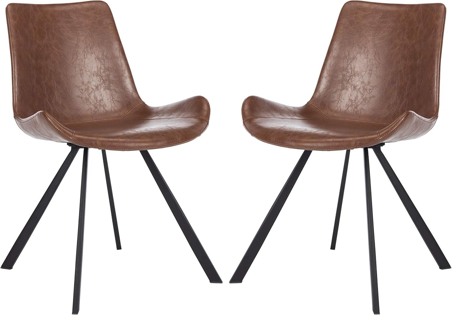 SAFAVIEH Terra Mid Century Modern Dining Chair, Set of 2, Light Brown