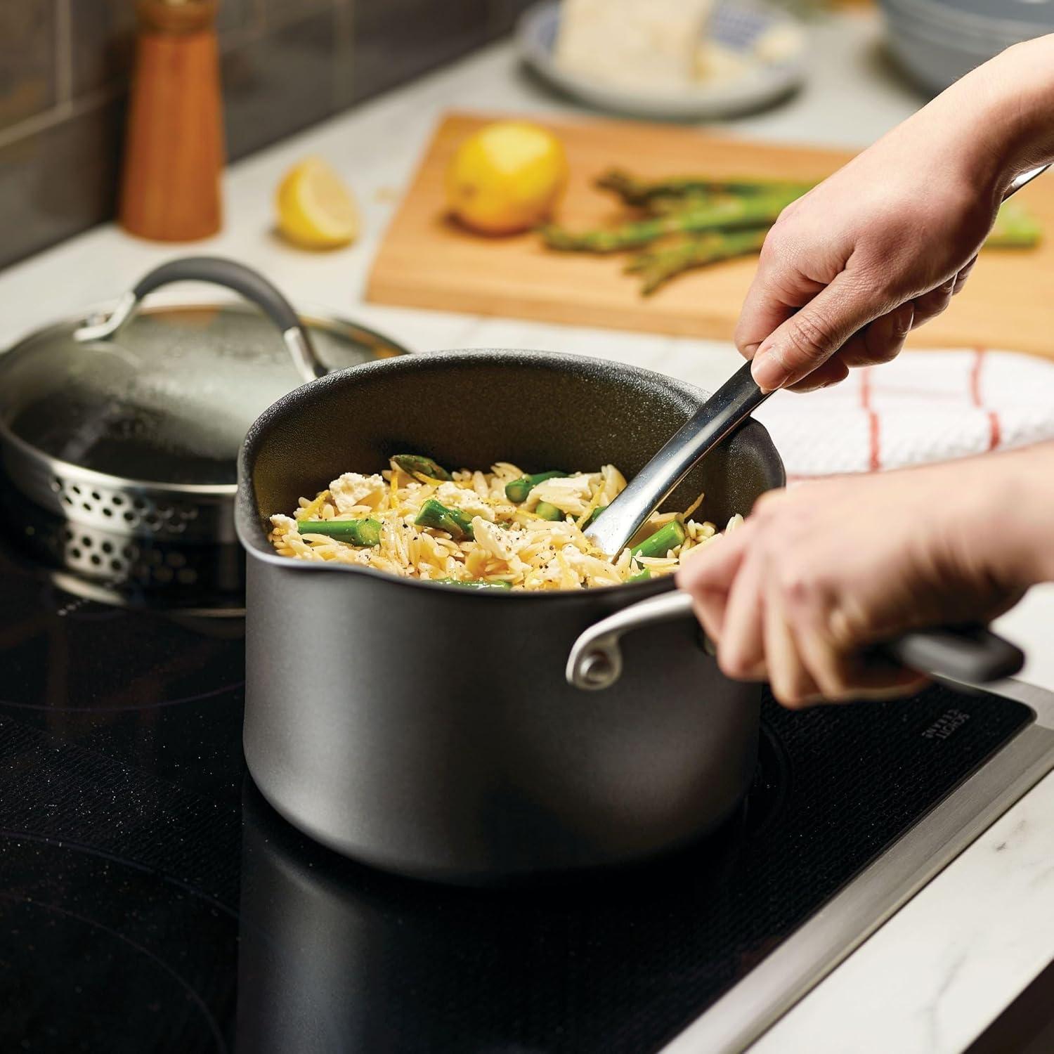 Circulon ScratchDefense with ScratchDefense Nonstick Induction Straining Sauce Pan with Lid & Reviews | Wayfair
