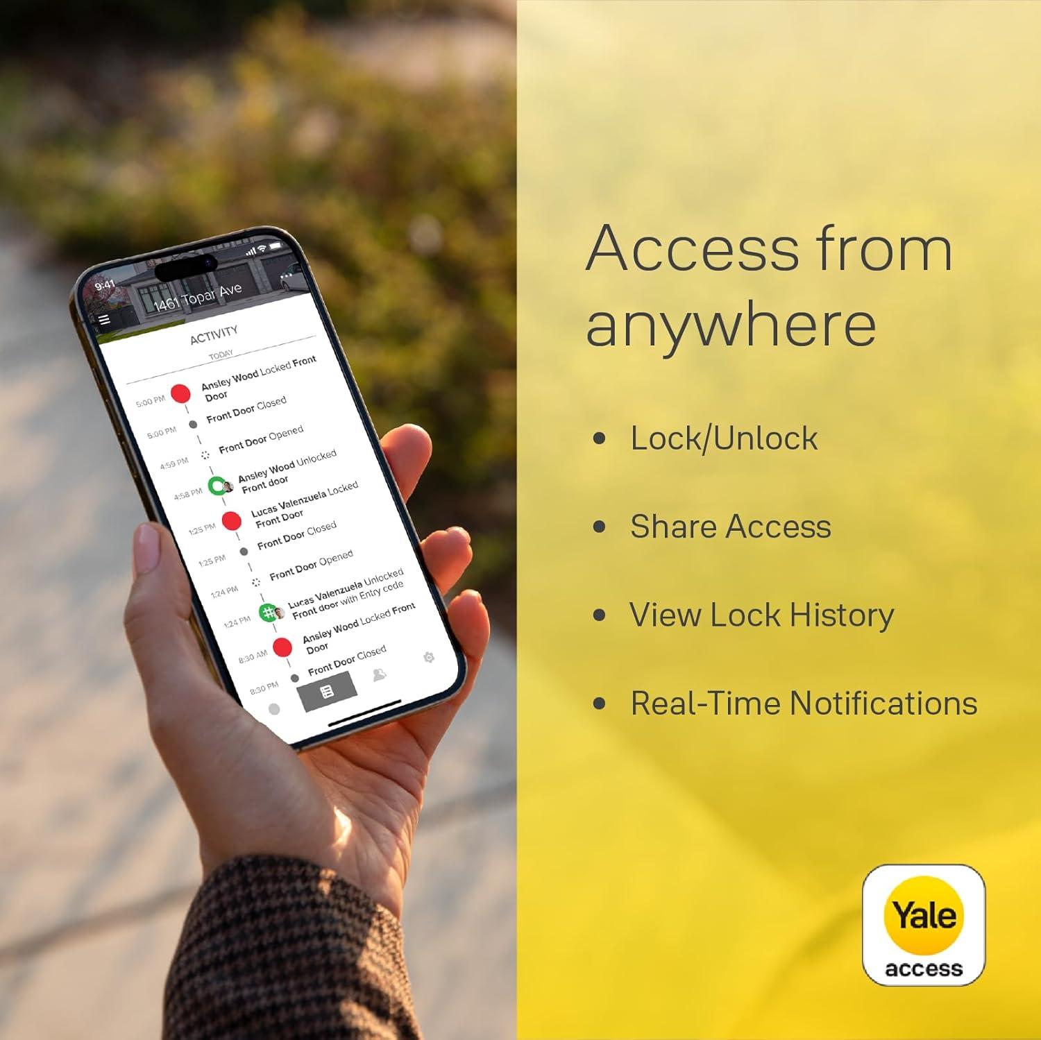 Black Suede Smart Wi-Fi Retrofit Electronic Deadbolt Lock