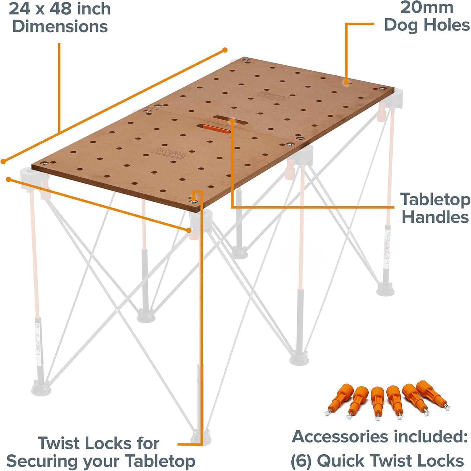 Bora Portamate Centipede Metric Table Top 20Mm Dog Holes
