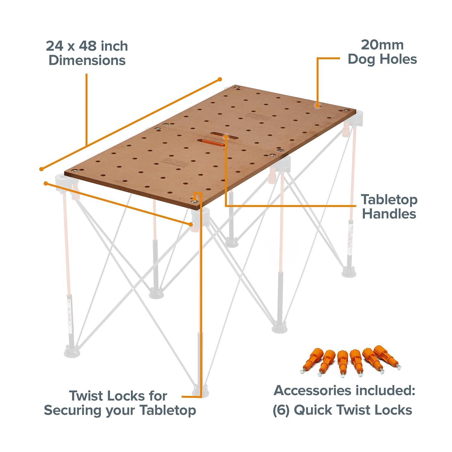Bora Portamate Centipede Metric Table Top 20Mm Dog Holes