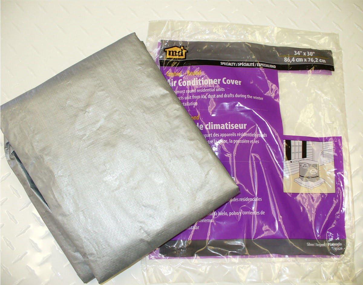 M-D Building Products 03426 Silver Air Conditioning Cover for Central Round Units