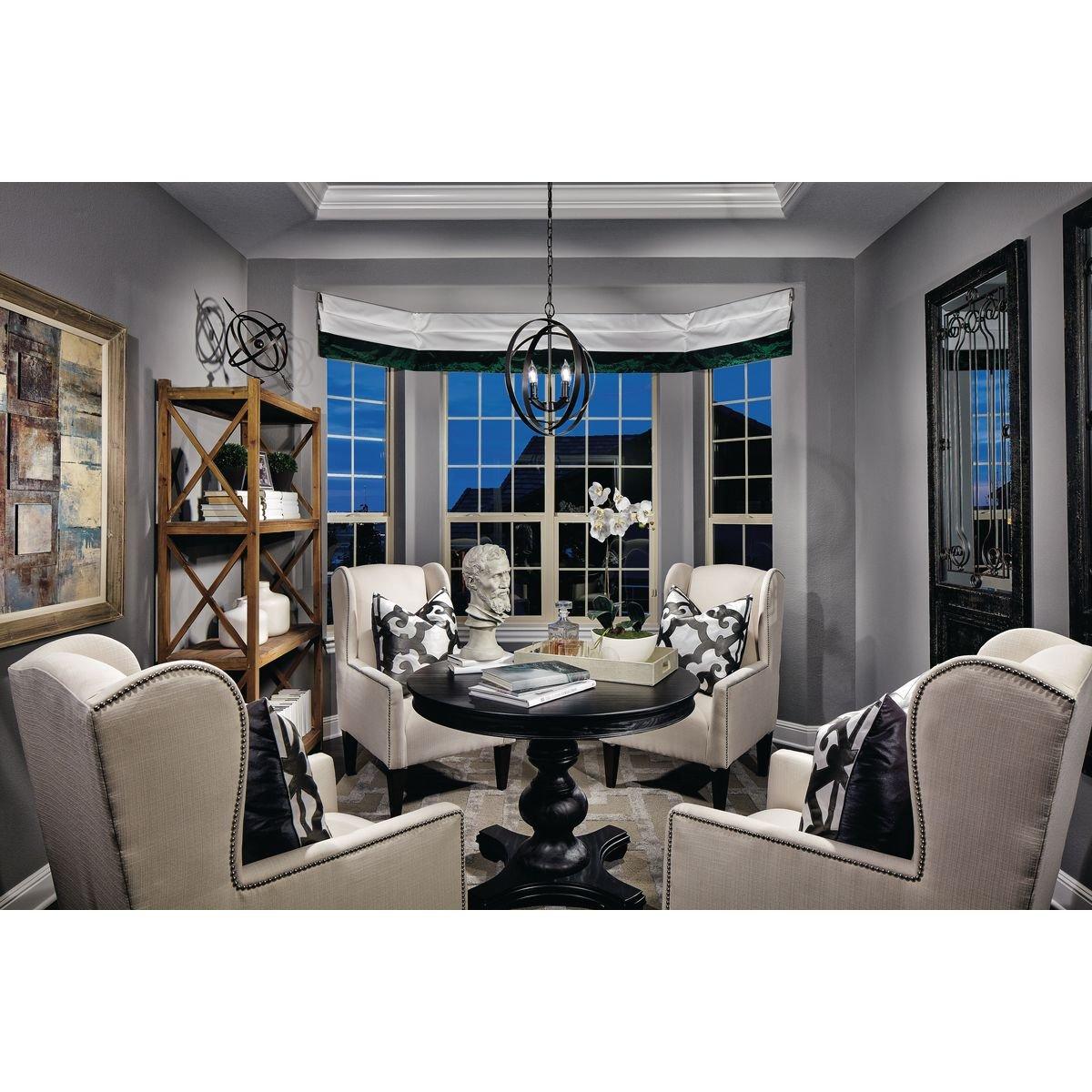 Progress Lighting Equinox 4-Light Foyer Pendant, Steel, Antique Bronze, No Shade