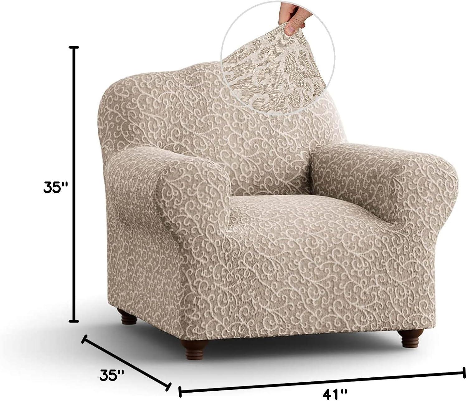 Stretchy Slipcover for Armchair- Premium Quality & Style - Jacquard Collection