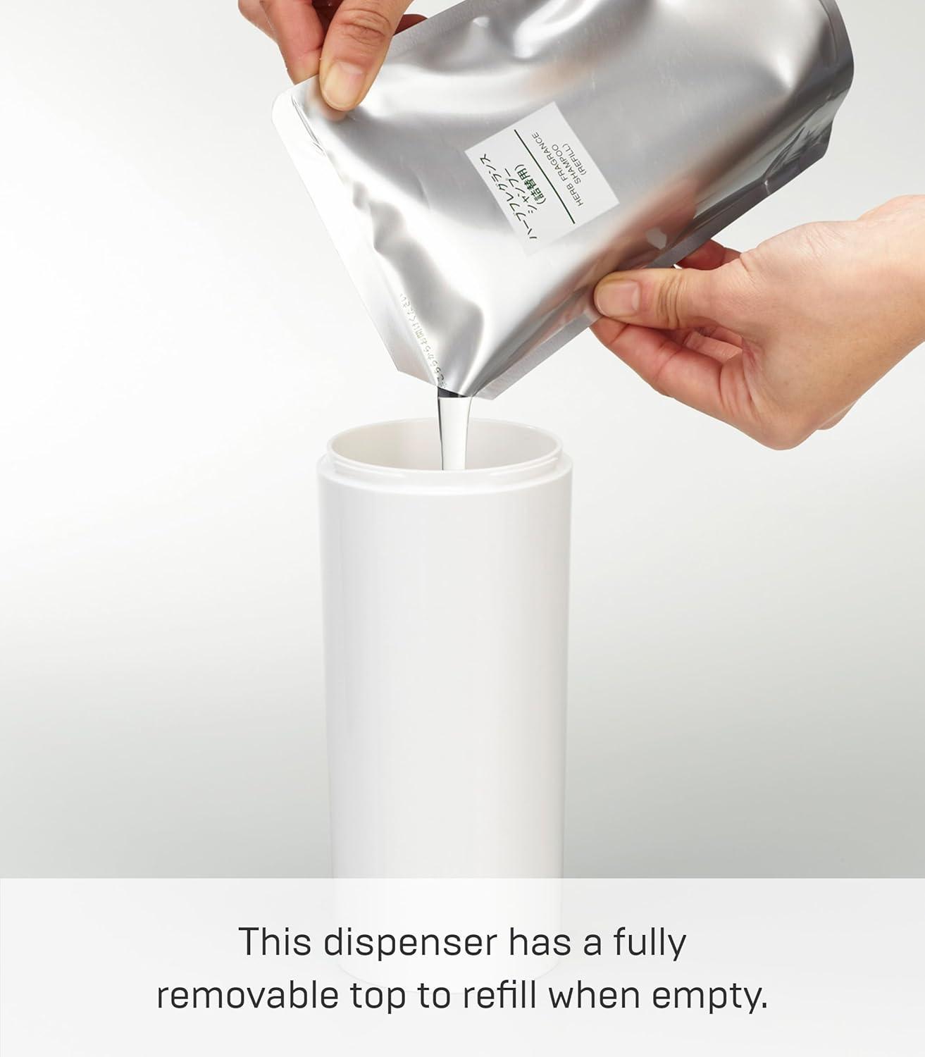 Yamazaki Home Tower Yamazaki Home Shampoo Dispenser, Contemporary Bottle Pump For Shower, Shampoo, 16.9 fluid oz.
