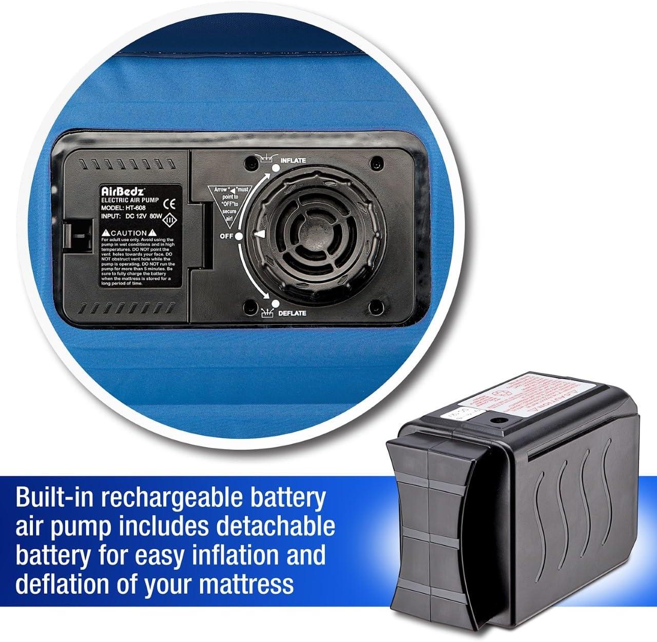Airbedz PPI-104 Full Size 5.5 Bed With Built-In Rechargeable Battery Air Pump