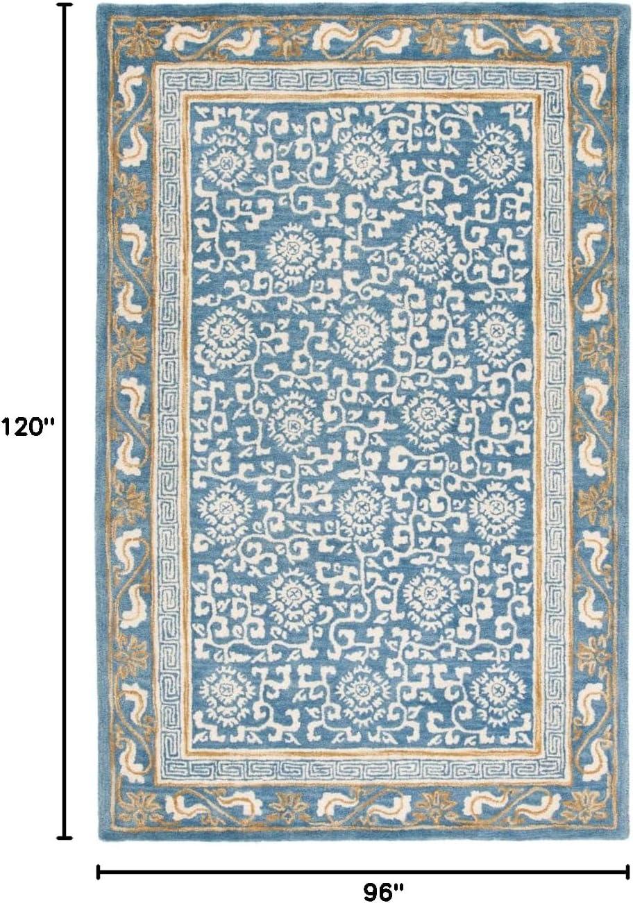 Antiquity AT860 Hand Tufted Indoor Area Rug - Blue/Ivory - 8'x10' - Safavieh