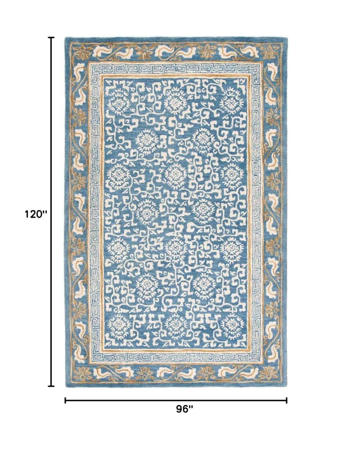 Antiquity AT860 Hand Tufted Indoor Area Rug - Blue/Ivory - 8'x10' - Safavieh