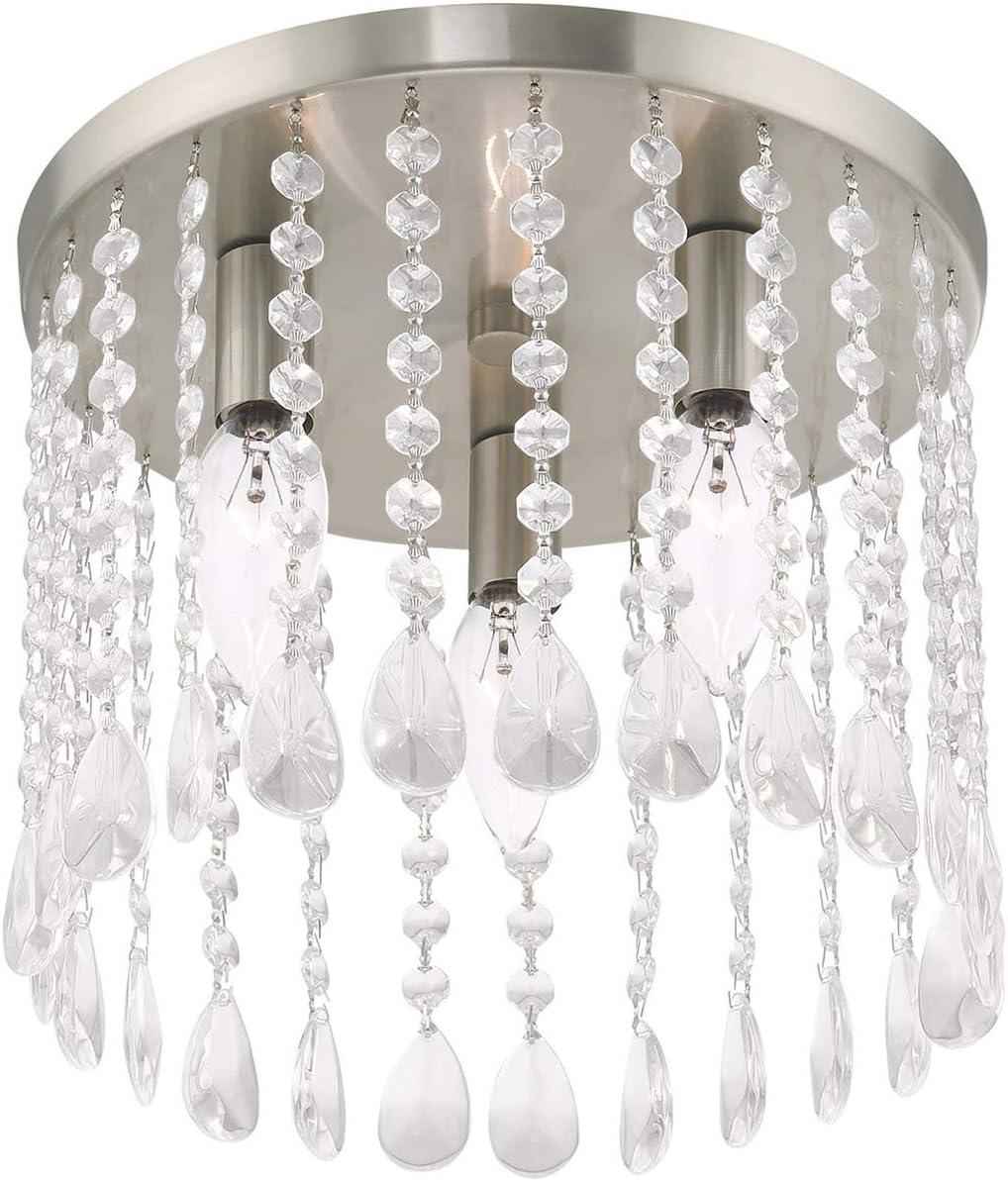 Livex Lighting - Elizabeth - 3 Light Flush Mount in Glam Style - 11 Inches wide