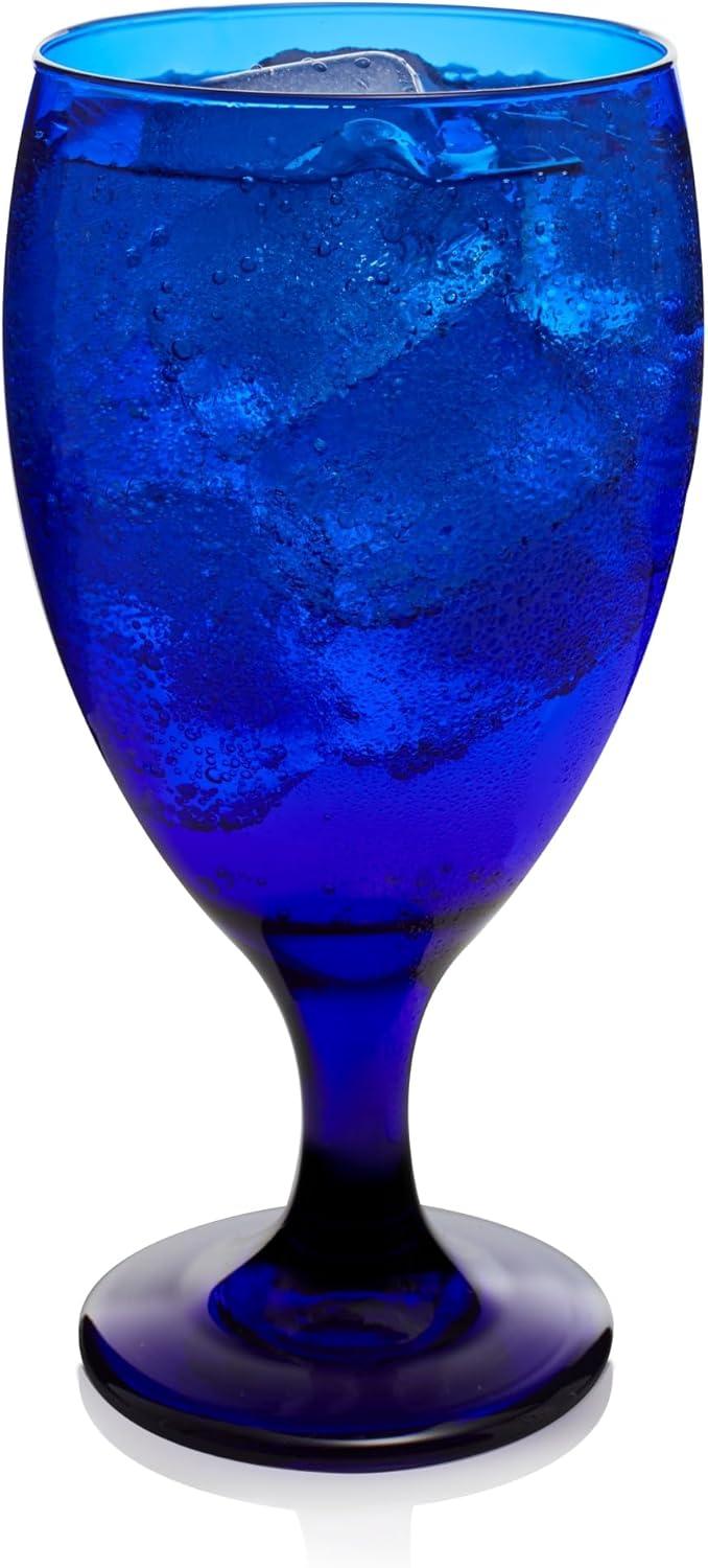 Libbey Premiere Cobalt Iced Tea Goblet Beverage Glasses