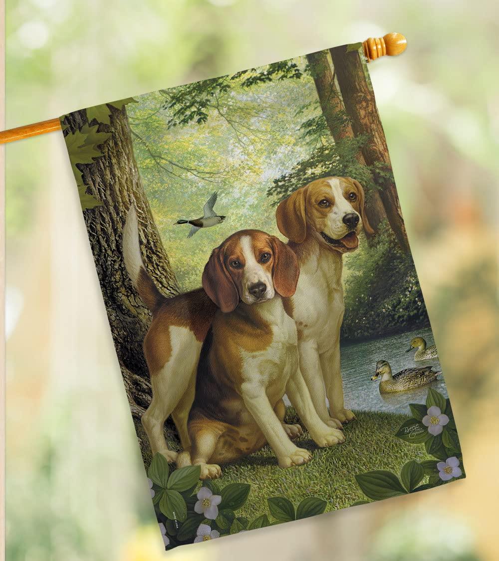 Breeze Decor Double Sided 40'' H x 28'' W Polyester Animal Flag Set