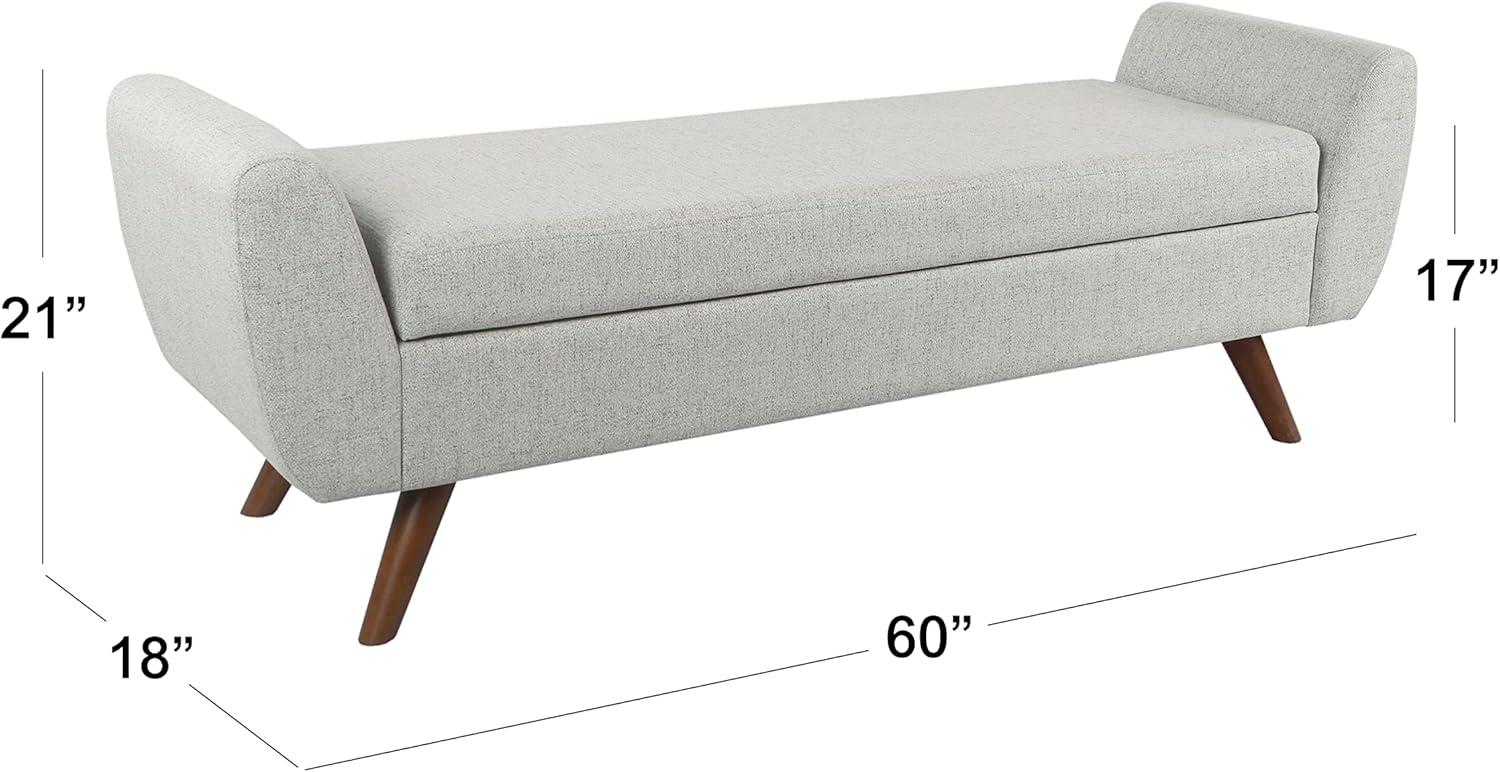 HomePop Modern Boucle Storage Bench with Wood Legs