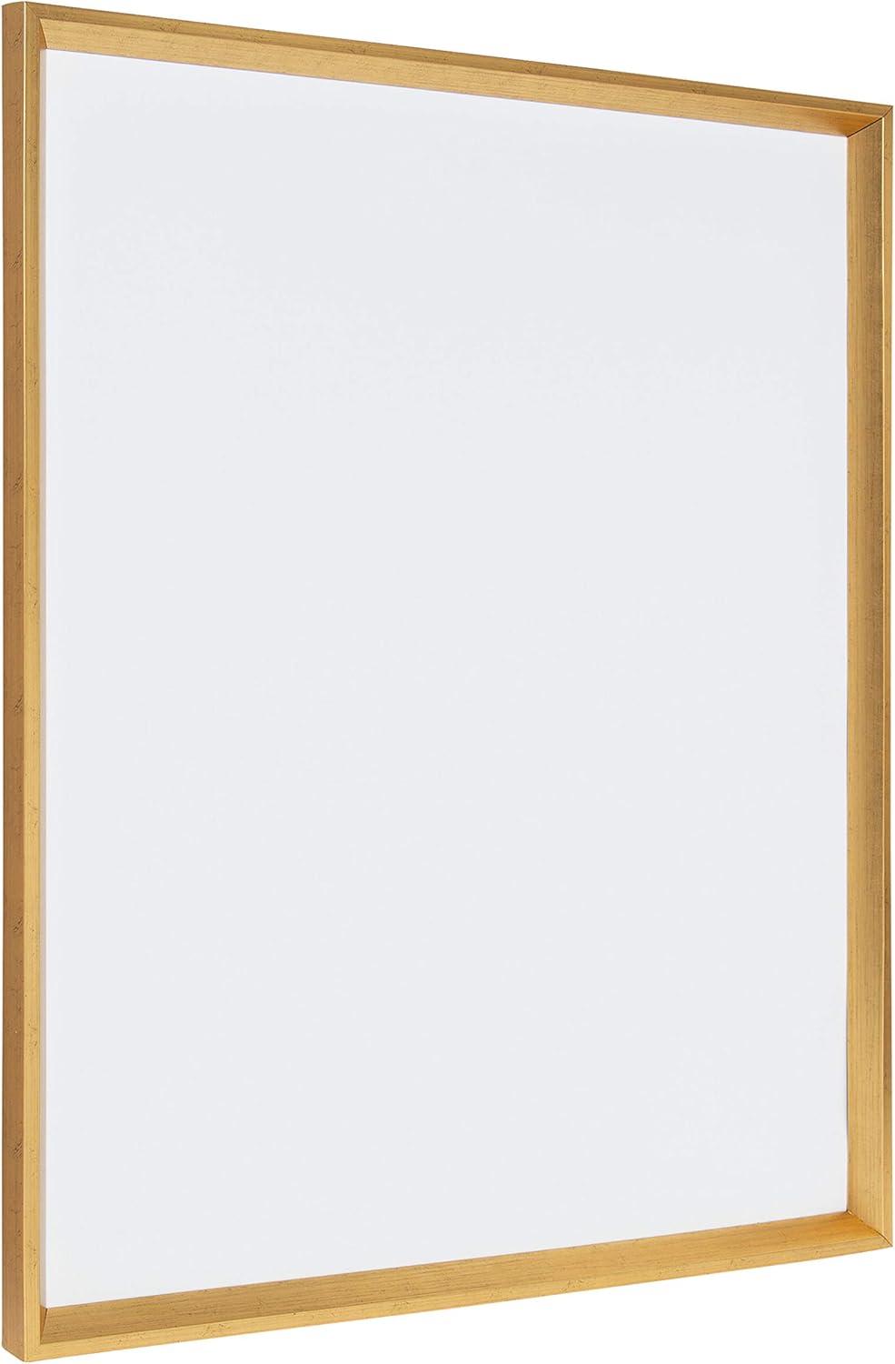 Gold Framed Magnetic Dry Erase Board 31" x 26"