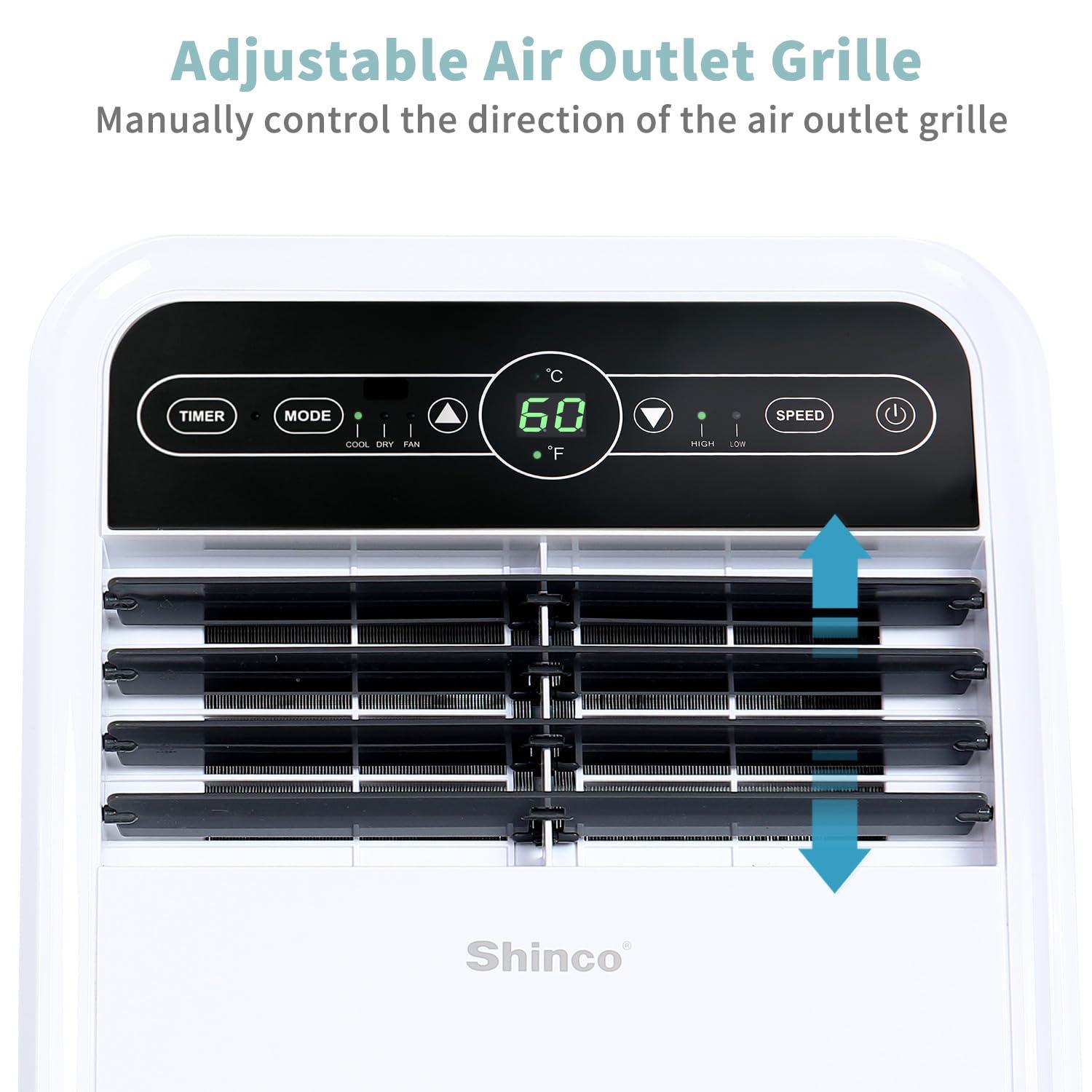 Shinco Shinco 8,000 BTU(ASHRAE) Portable Air Conditioner with Remote