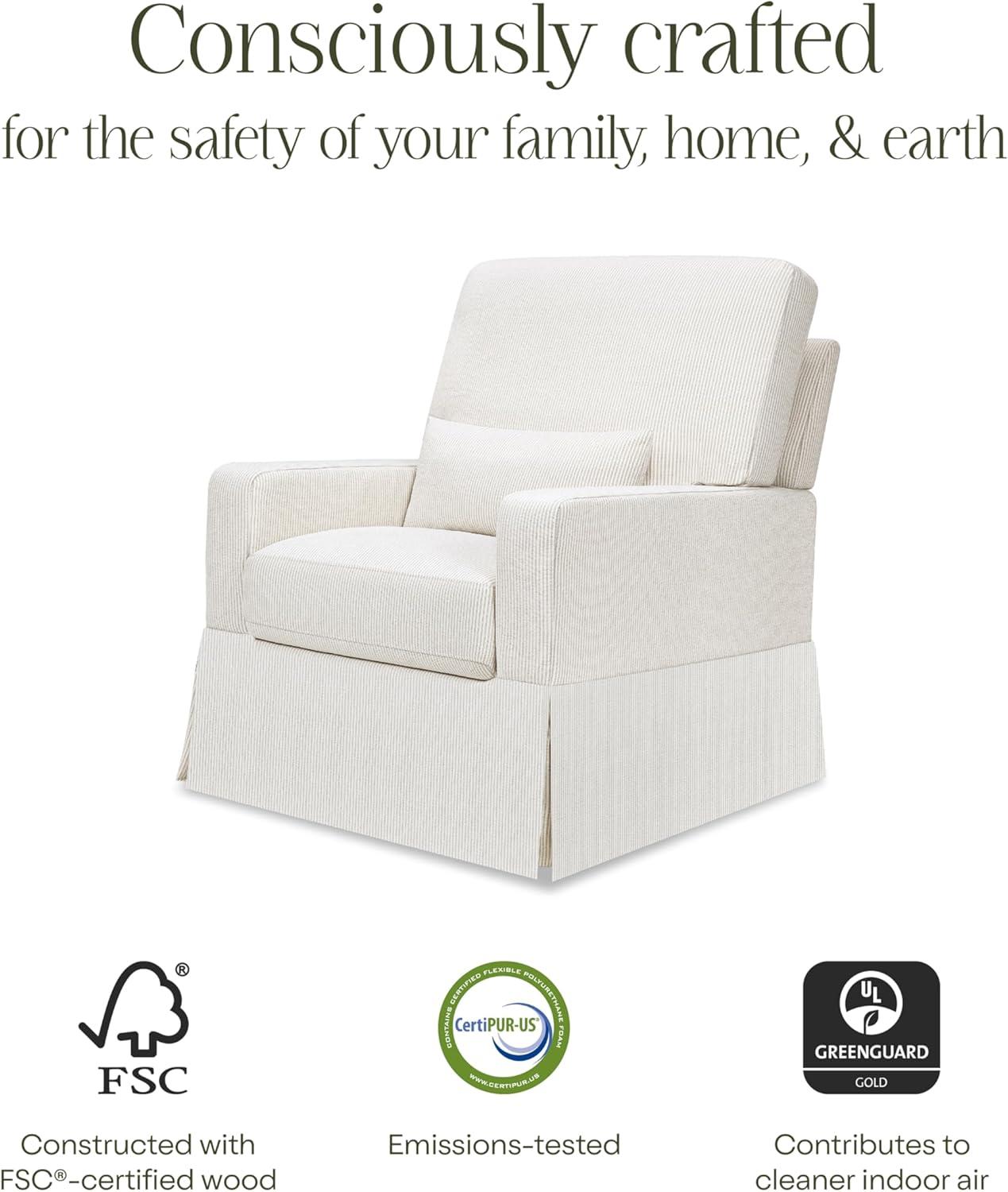 Crawford Upholstered Swivel Glider