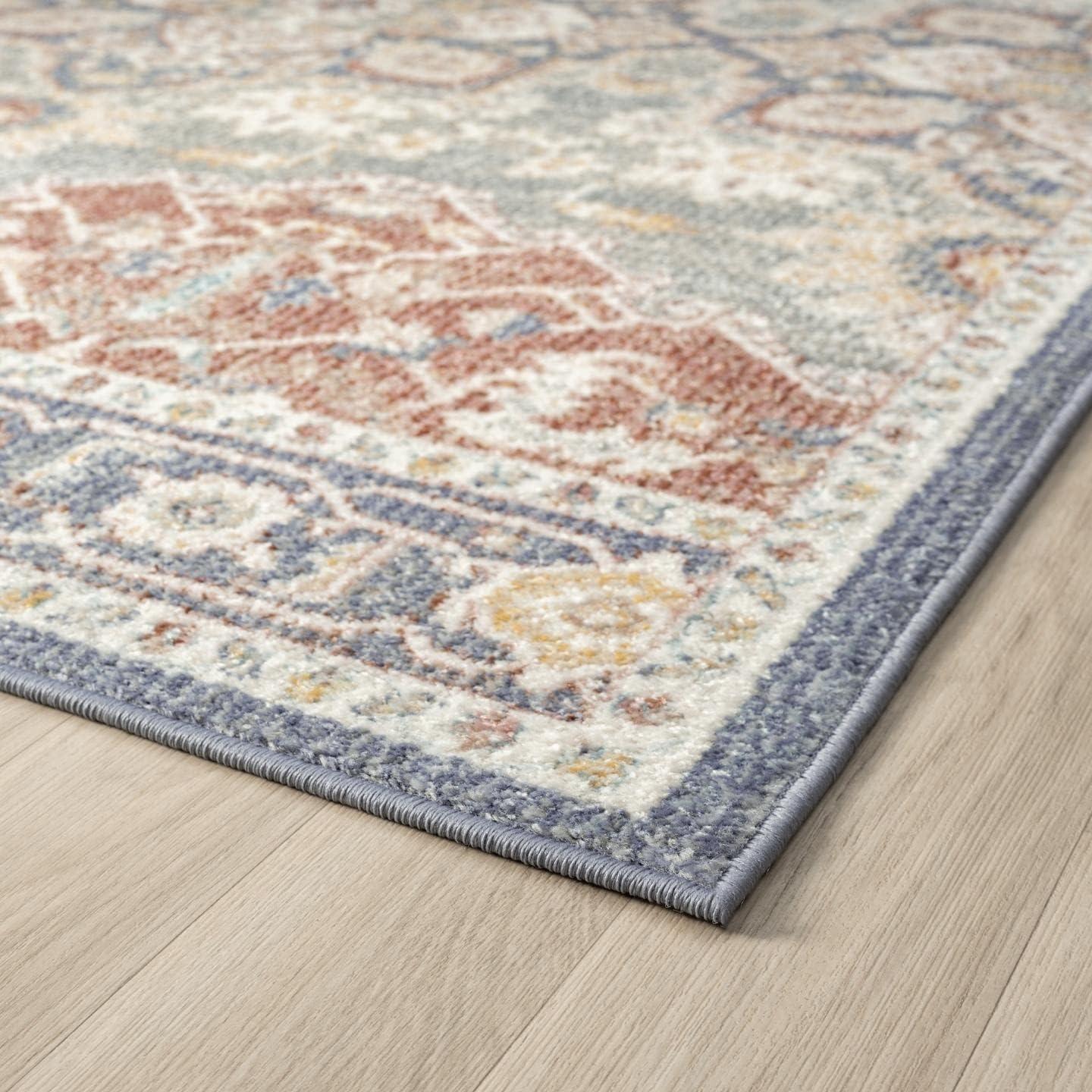 Luxe Weavers Floral Oriental Ivory 8x10 Area Rug