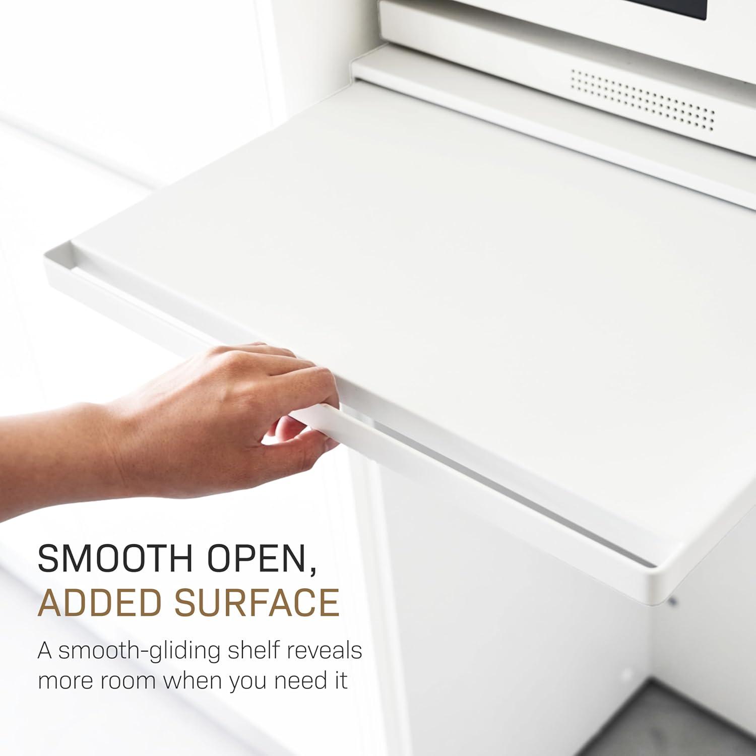 Yamazaki Home Yamazaki Home Countertop Drawer With Pull-Out Shelf, Steel, Holds 37 Lbs