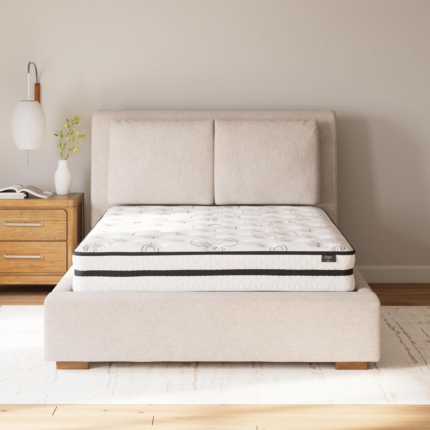 Signature Design by Ashley Full Size Chime 10 Inch Medium Firm Hybrid Mattress with Cooling Gel Memory Foam